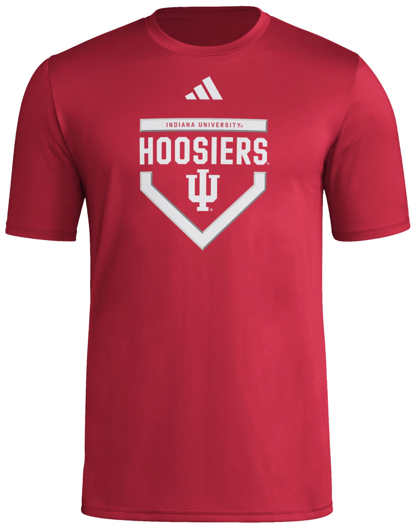 adidas Men's Indiana Hoosiers Team Victory Red Pregame T-Shirt
