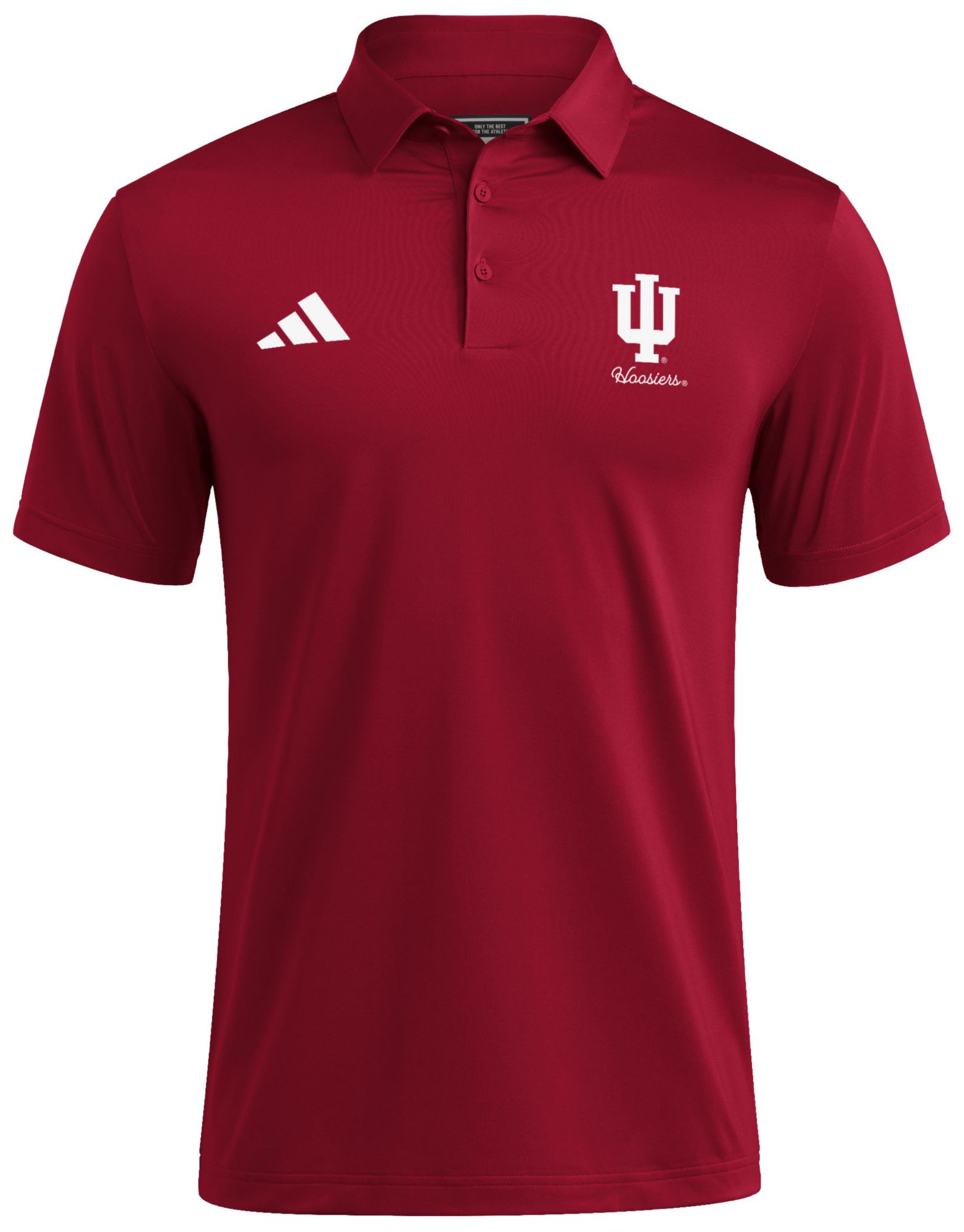 adidas Men's Indiana Hoosiers Dark Red Ultimate 365 Polo