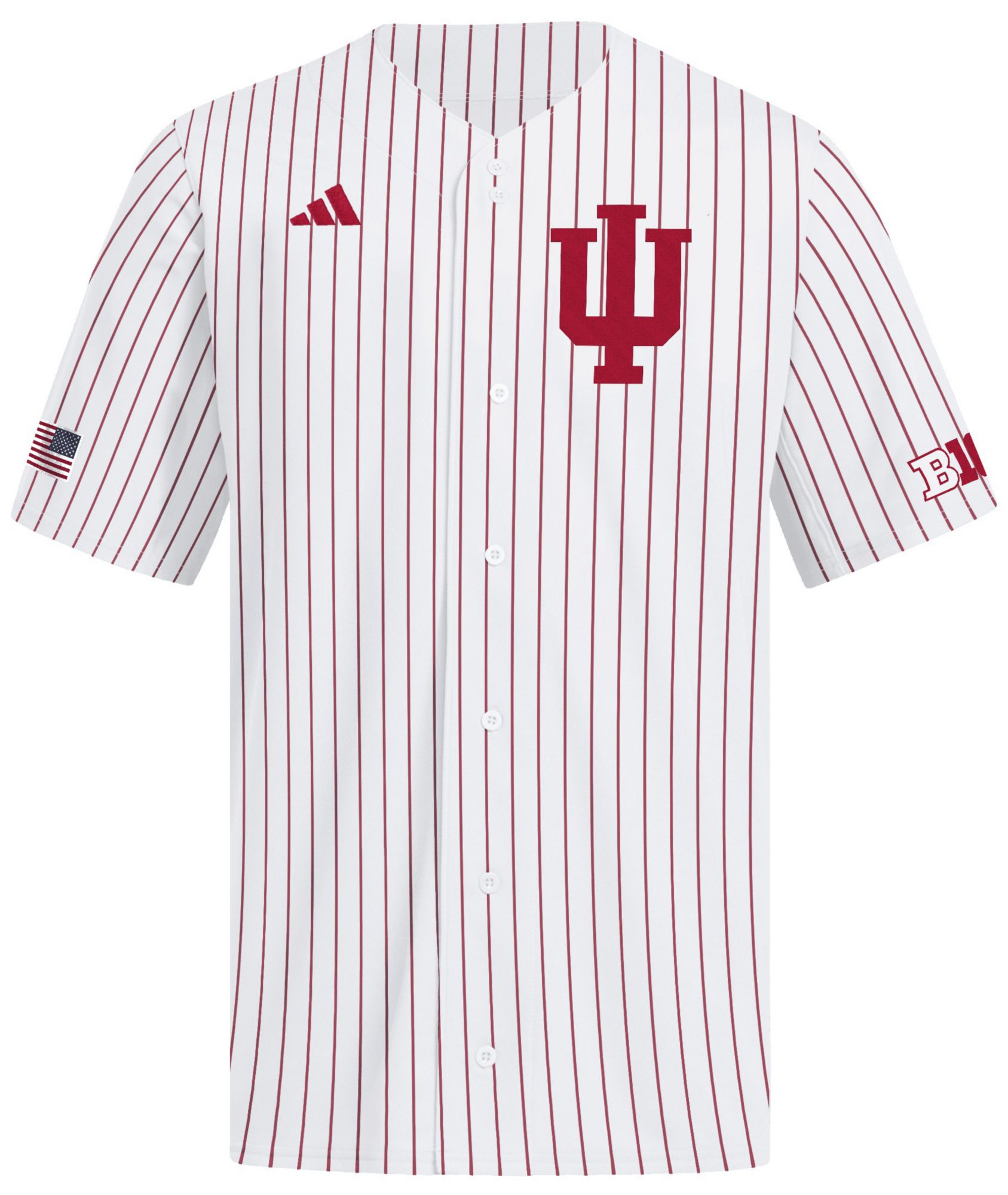 adidas Men's Indiana Hoosiers White Replica Alternate Pinstripe Jersey