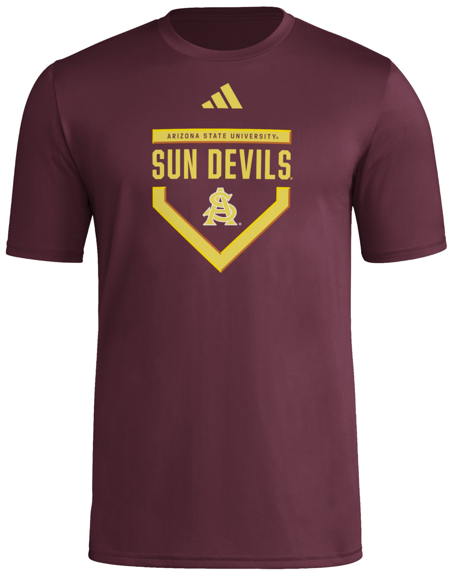 adidas Men's Arizona State Sun Devils Team Maroon Pregame T-Shirt