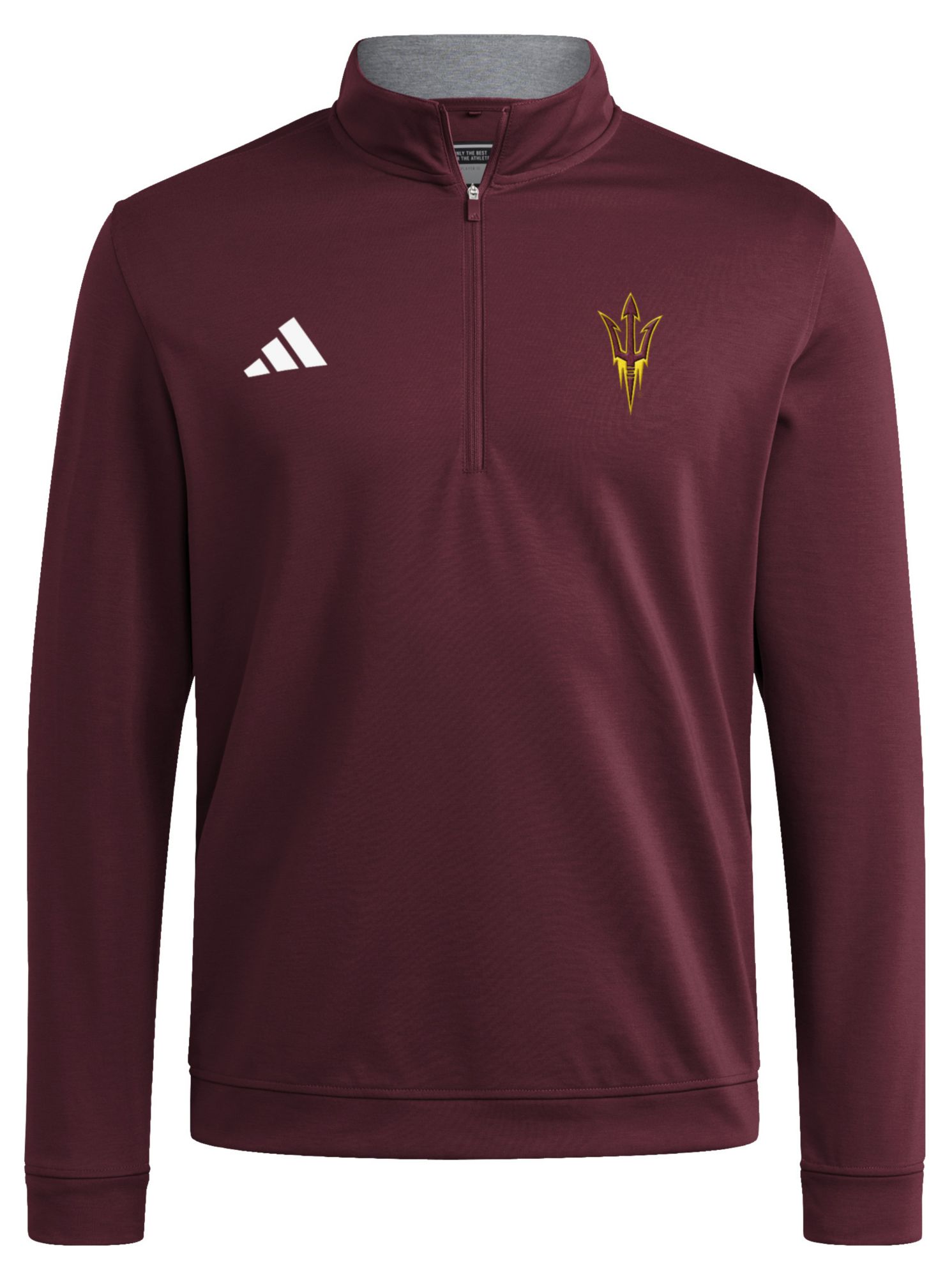 adidas Men's Arizona State Sun Devils Medium Red Elevated 1/4 Zip Pullover