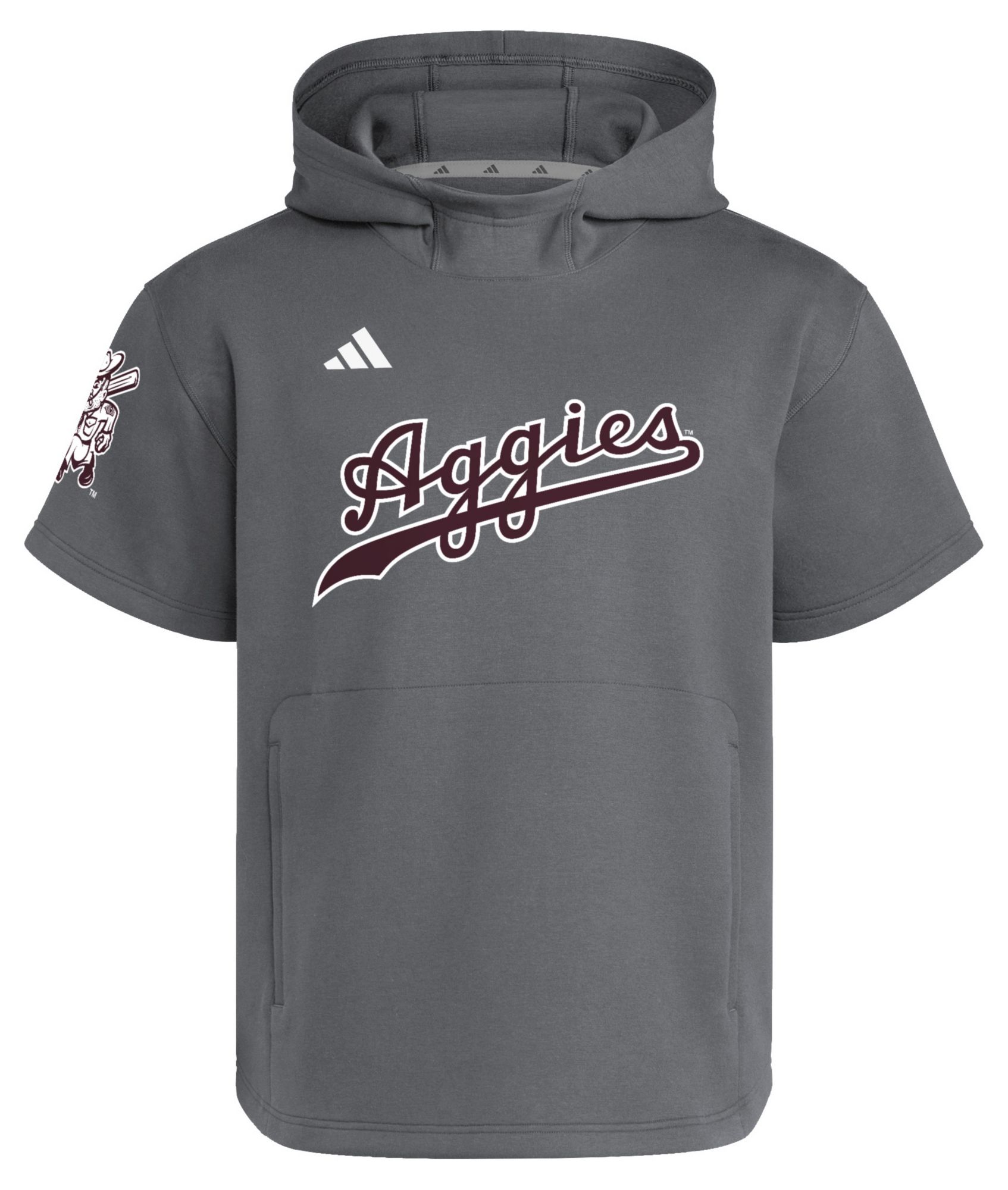 adidas Men's Texas A&M Aggies Dark Gray Dugout Hoodie