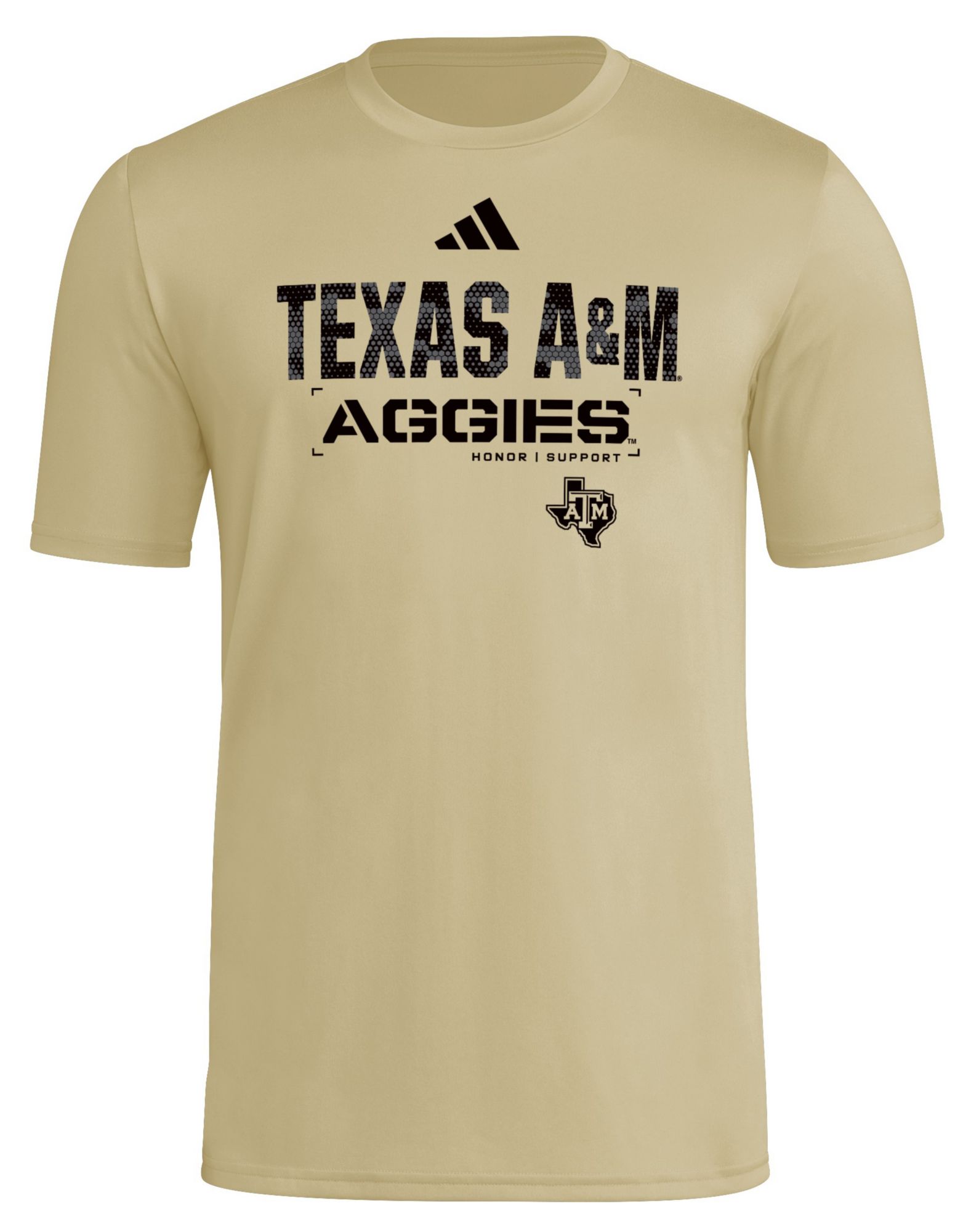 adidas Men's Texas A&M Aggies 2025 Honor and Support Light Beige T-Shirt