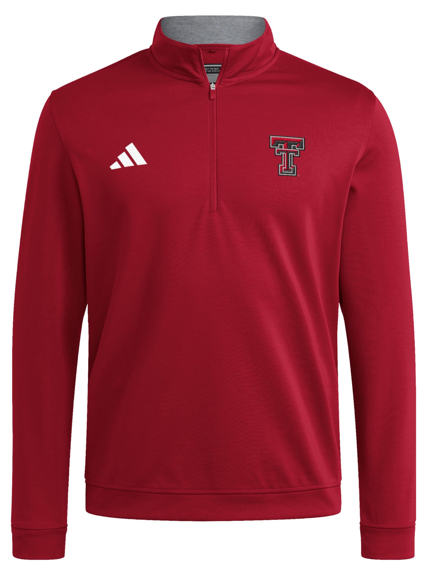 adidas Men's Texas Tech Red Raiders Medium Red Elevated 1/4 Zip Pullover