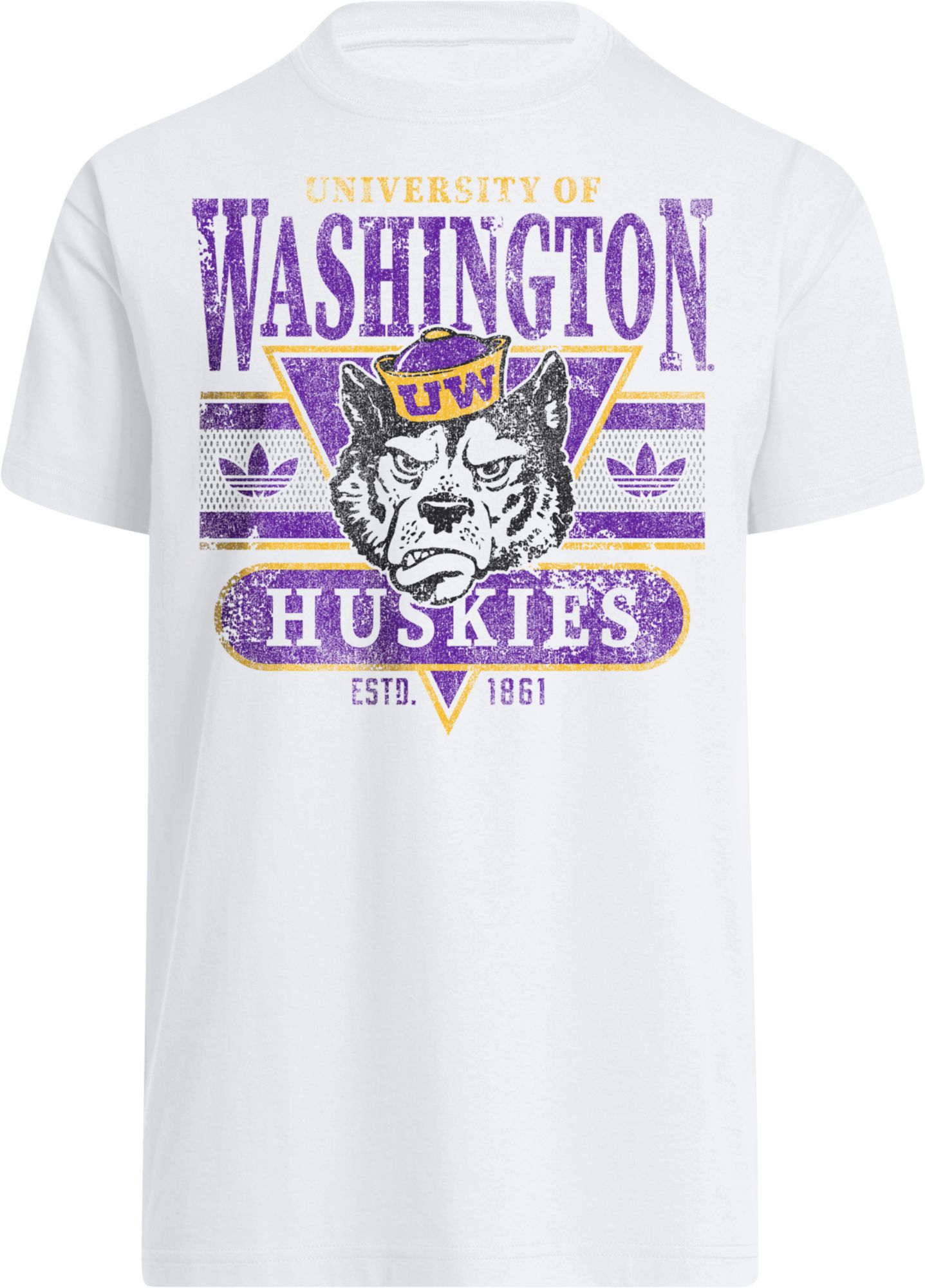 adidas Men's Washington Huskies White Originals T-Shirt