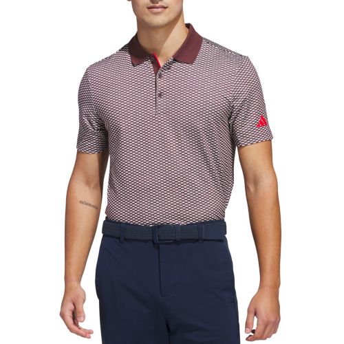 A♡J adidas Men's Ultimate365 Mesh Glimmer Print Golf Polo