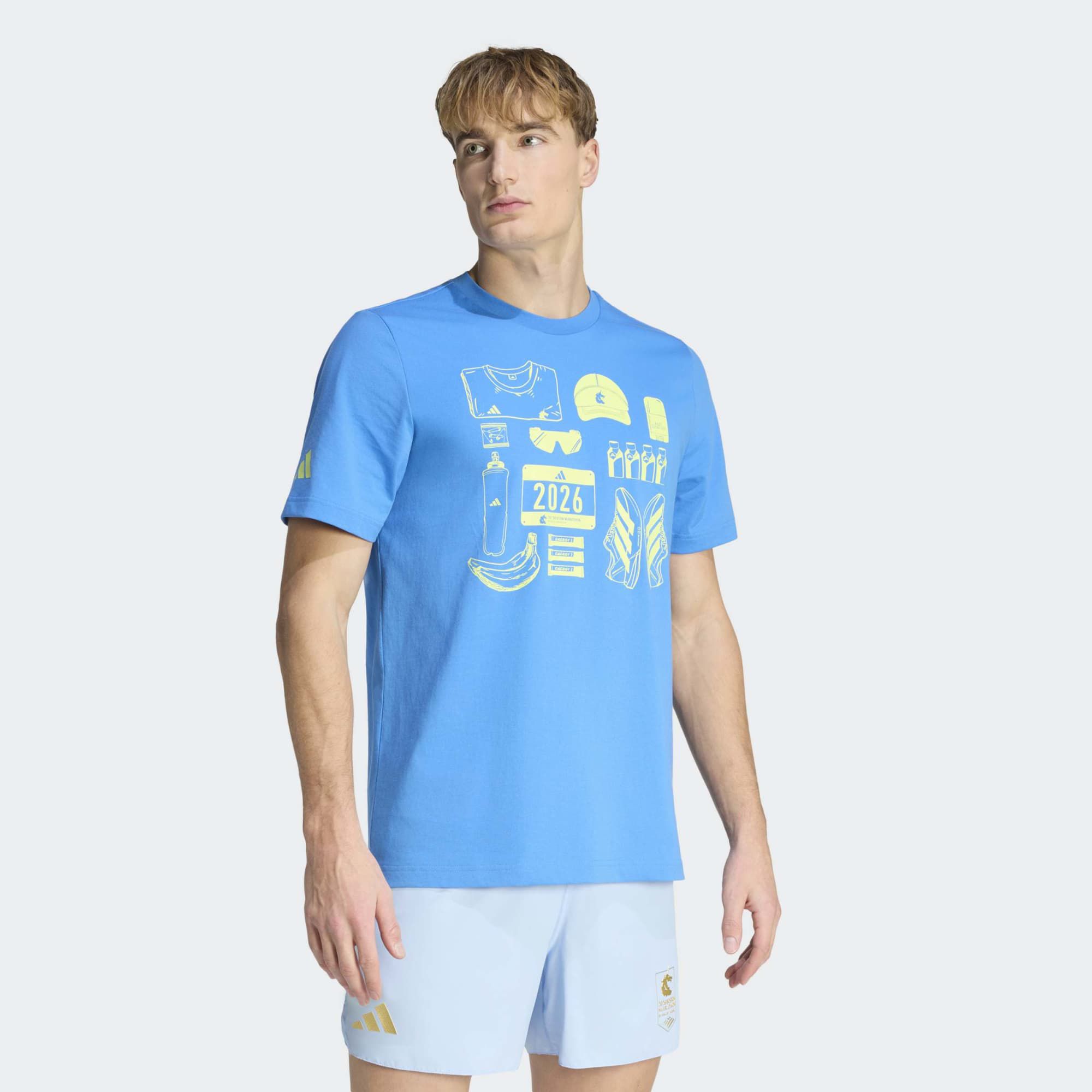 adidas Men's Boston Marathon 2026 Prep Graphic T-Shirt