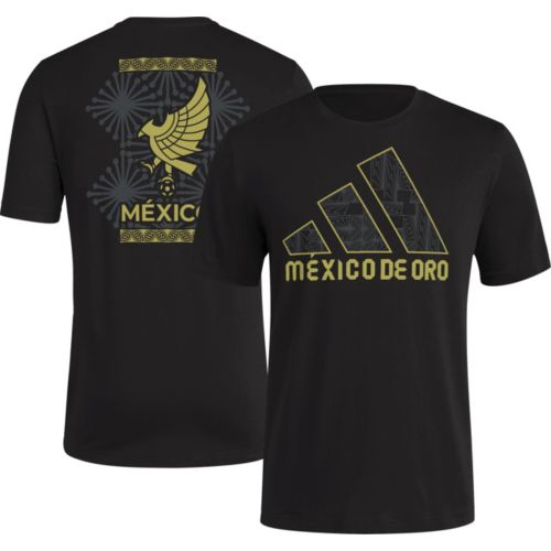 adidas Adult Mexico De Oro Black Jersey Hook Long Sleeve Shirt