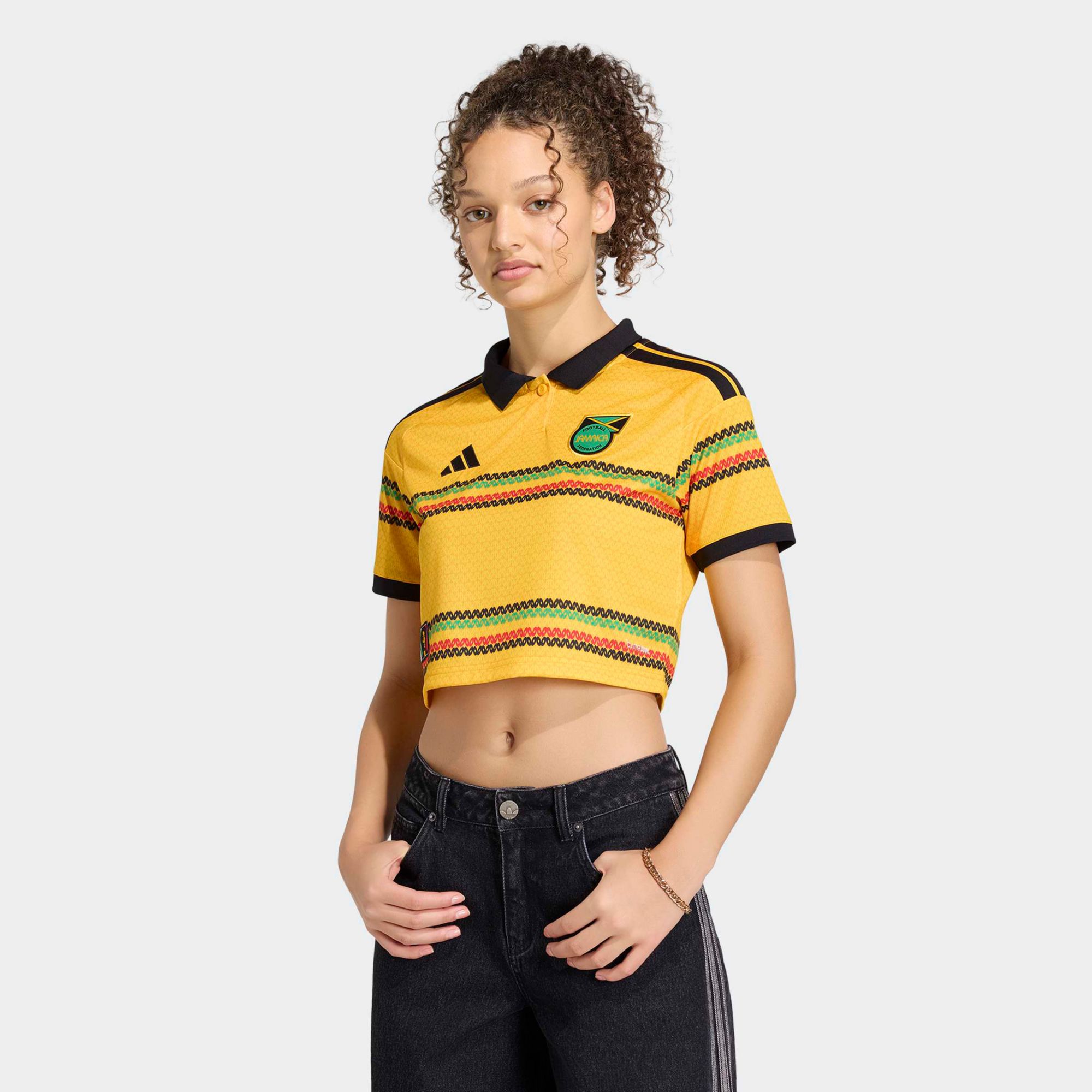 adidas Women's Jamaica 2026 Home Crop Top Replica Jersey