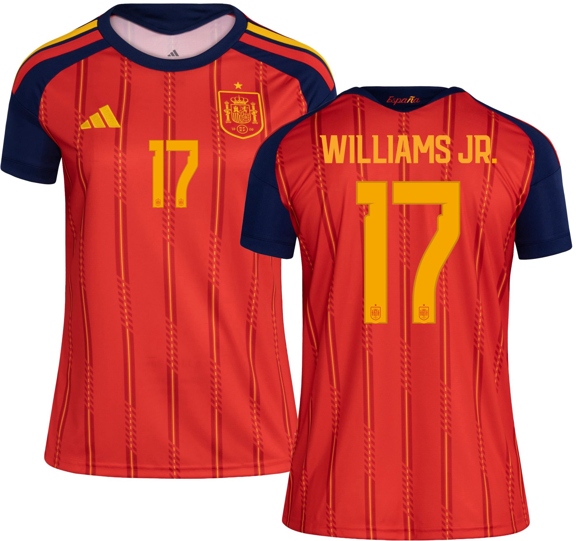 adidas Women's Spain Nico Williams #17 2026 Home Replica Jersey