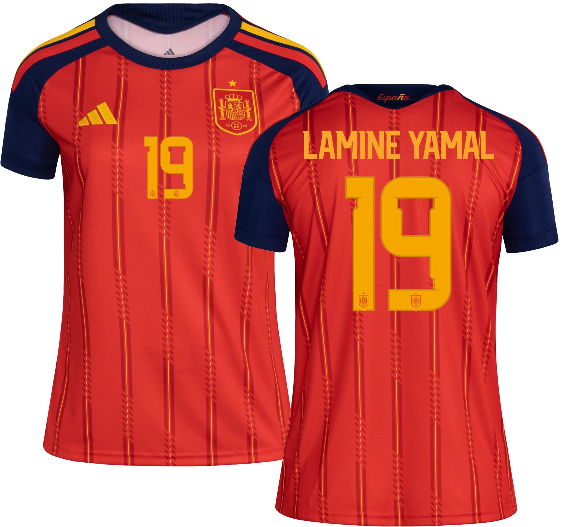 adidas Women's Spain Lamine Yamal #19 2026 Home Replica Jersey