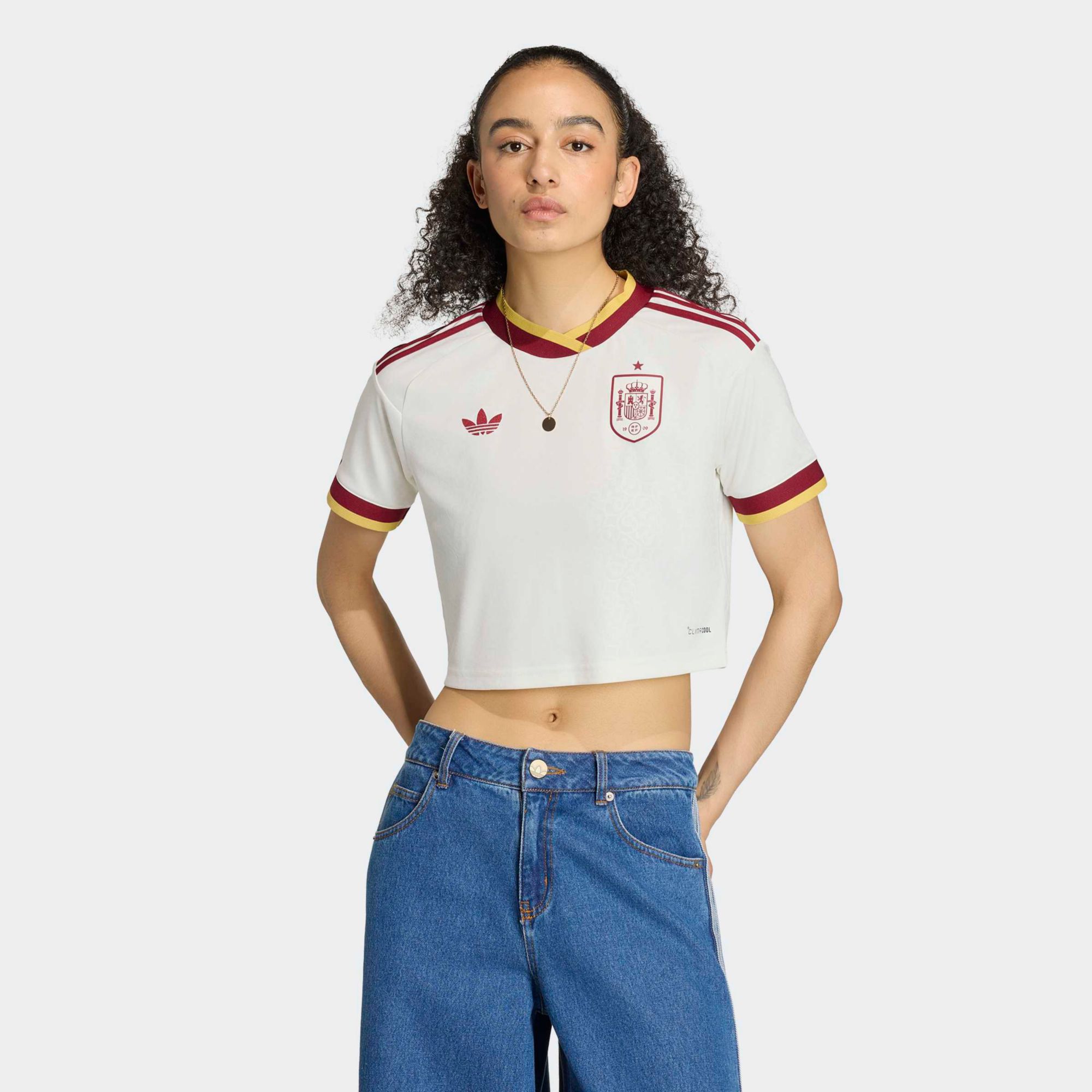 adidas Women's Spain 2026 Away Crop Top Replica Jersey
