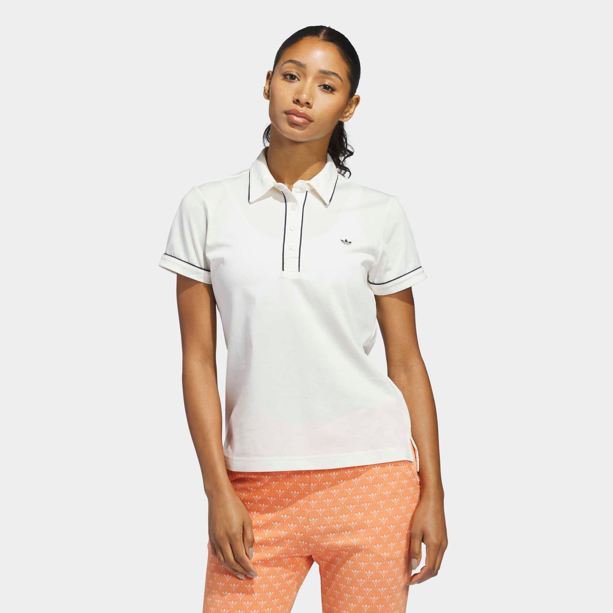 adidas Originals Women's Solid Short Sleeve Golf Polo