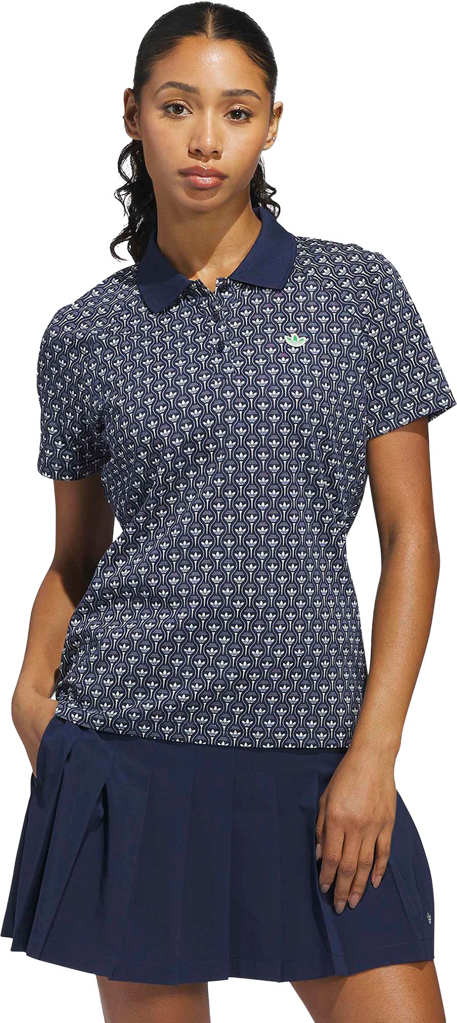 adidas Originals Women's All-Over Trefoil Golf Polo