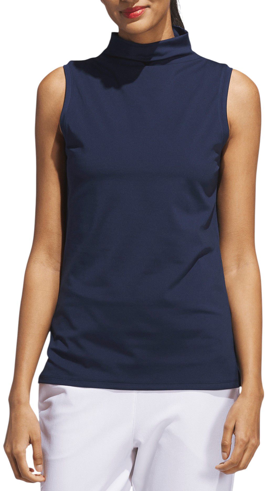 adidas Women's Ultimate365 Sleeveless Mock Neck Golf Shirt