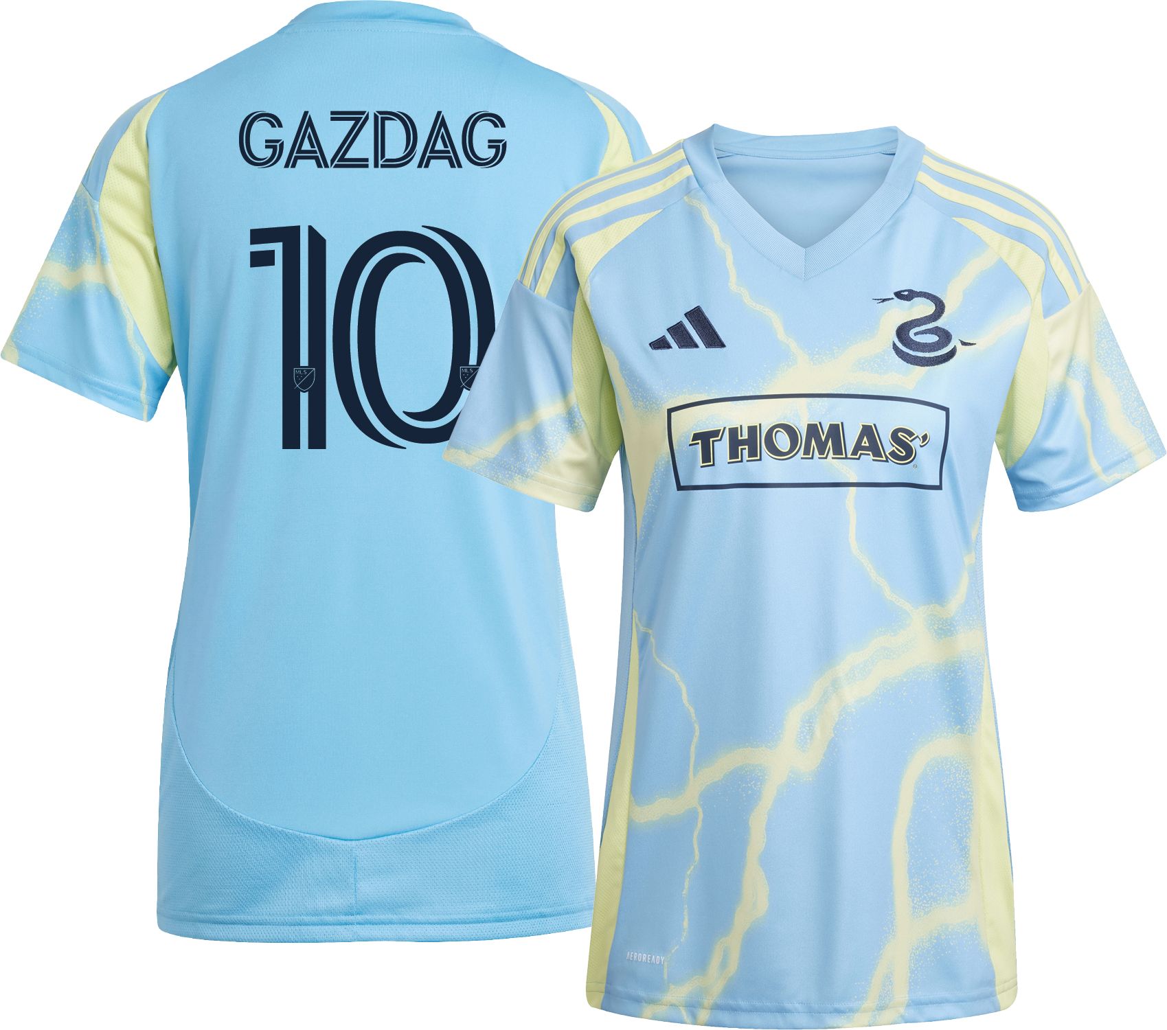 adidas Women's Philadelphia Union Daniel Gazdag #10 2025 Secondary Replica Jersey