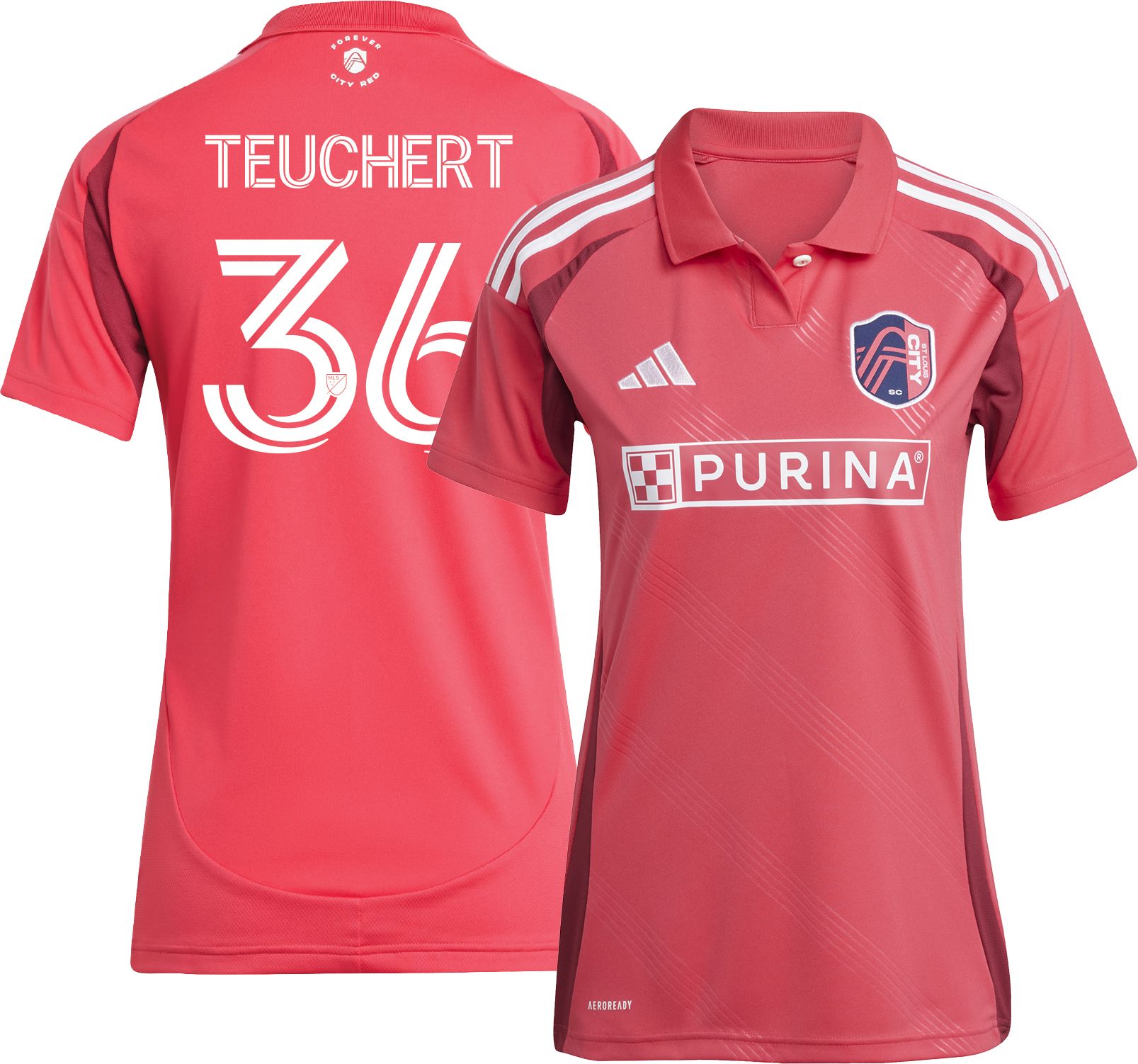 adidas Women's St. Louis City SC Cedric Teuchert #36 2025 Primary Replica Jersey