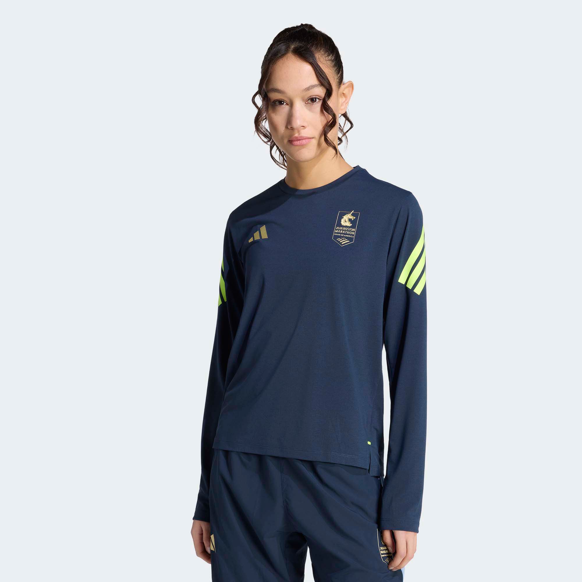 adidas Women's Boston Marathon 2026 Running Long Sleeve Tee