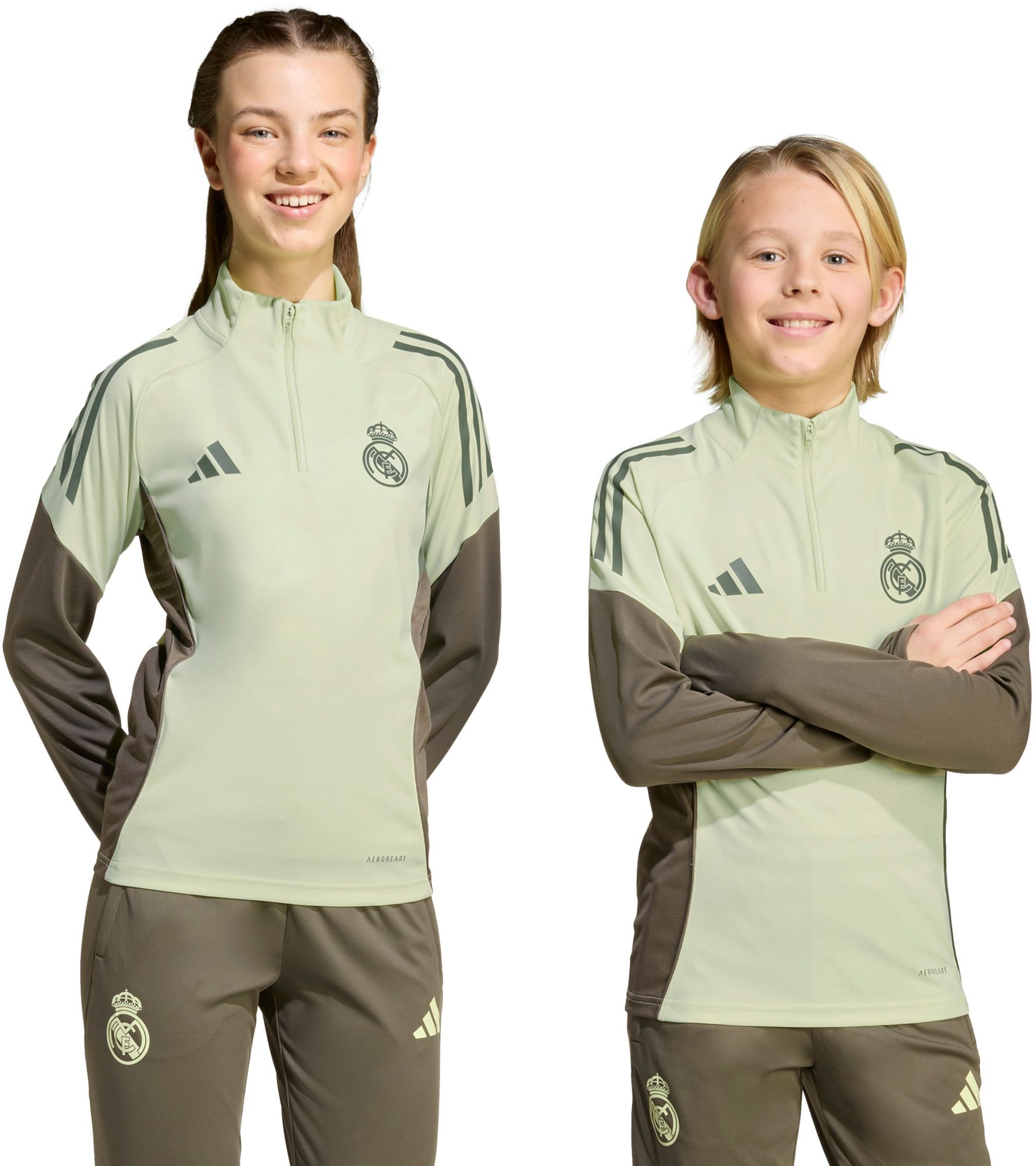 adidas Youth Real Madrid 2025 Green Full-Zip Training Jacket