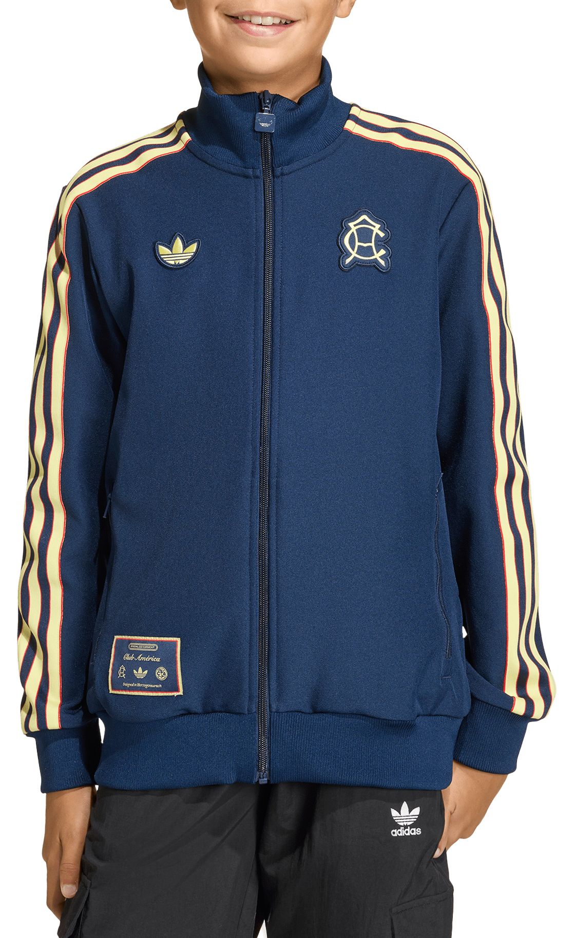 adidas Youth Club America 2025 Navy Full-Zip Jacket