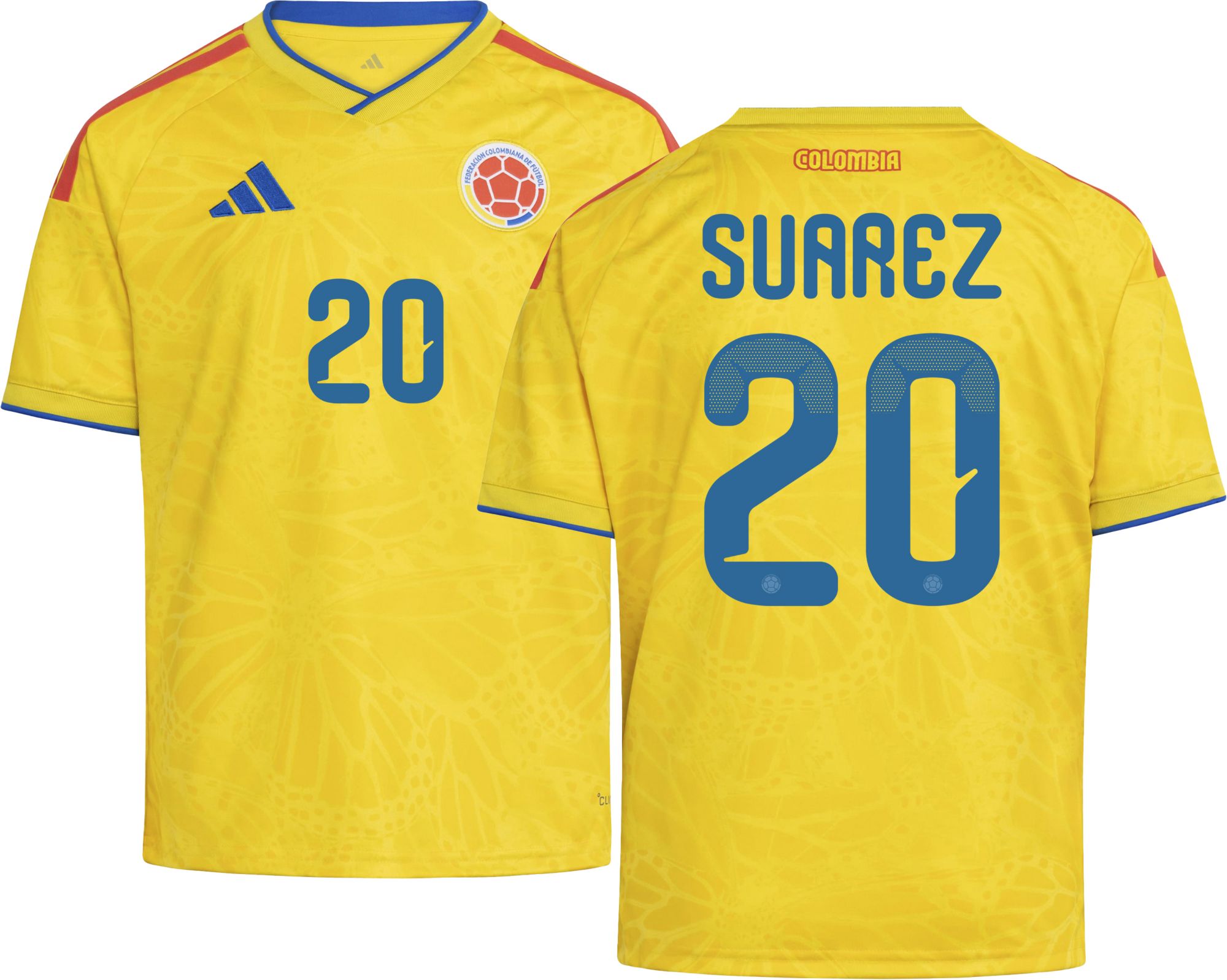 adidas Youth Colombia Luis Suarez #20 2026 Home Replica Jersey