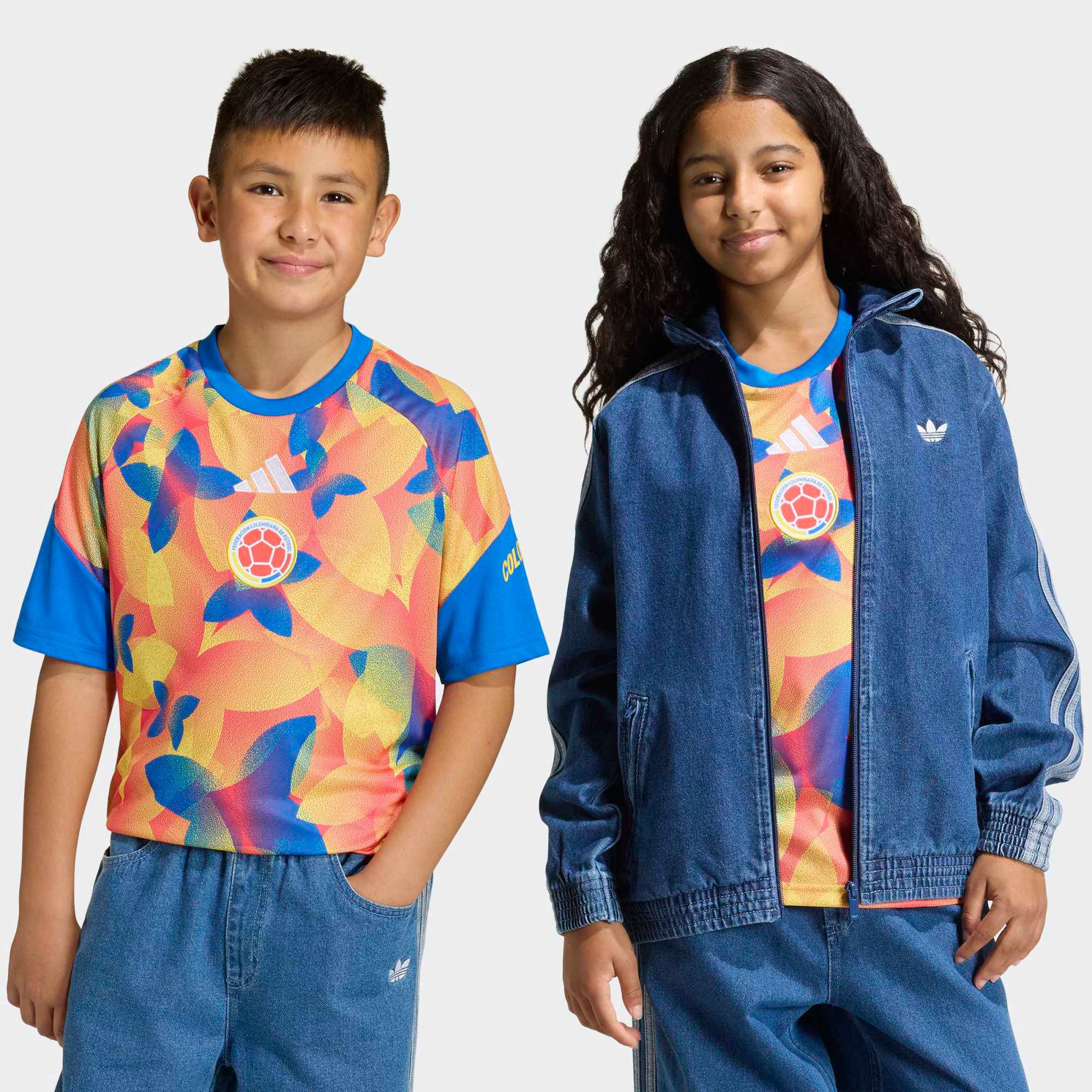 adidas Youth Colombia Glory Blue 2026 Home Prematch Jersey