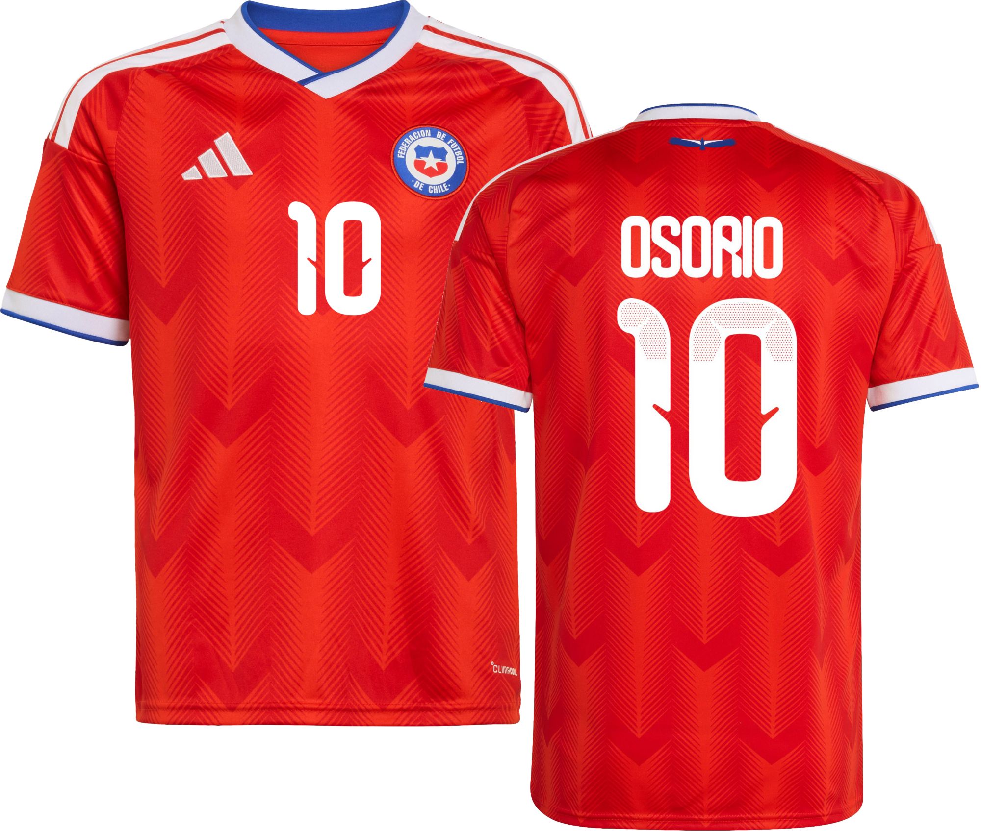 adidas Youth Chile Dario Osorio #10 2026 Home Replica Jersey