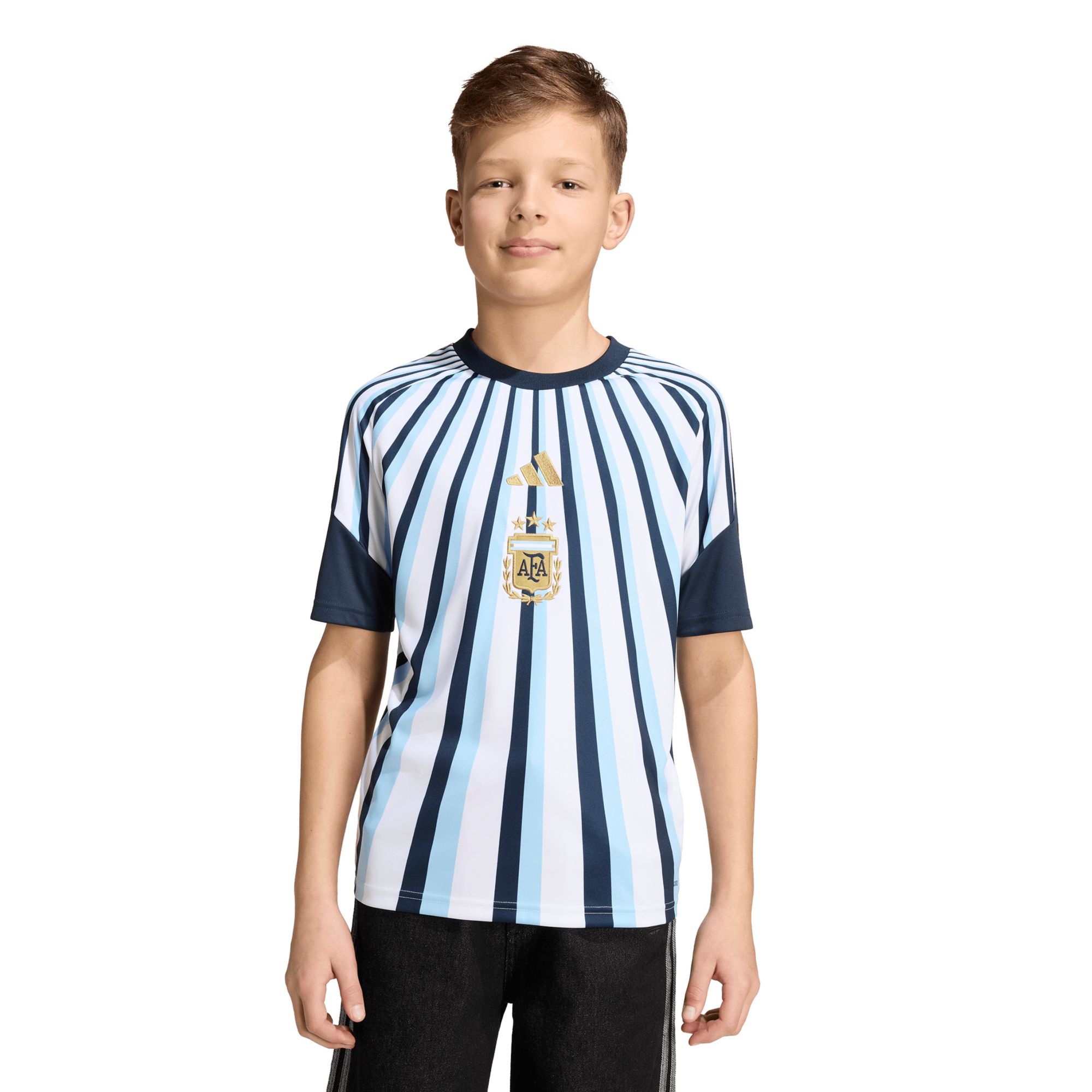 adidas Youth Argentina White 2026 Home Prematch Jersey