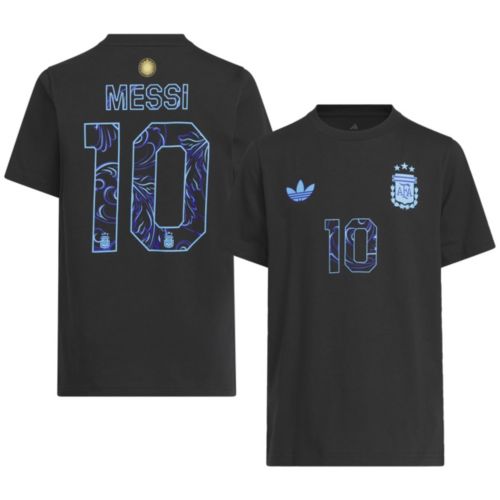 adidas Youth Inter Miami CF Lionel Messi #10 Black T-Shirt