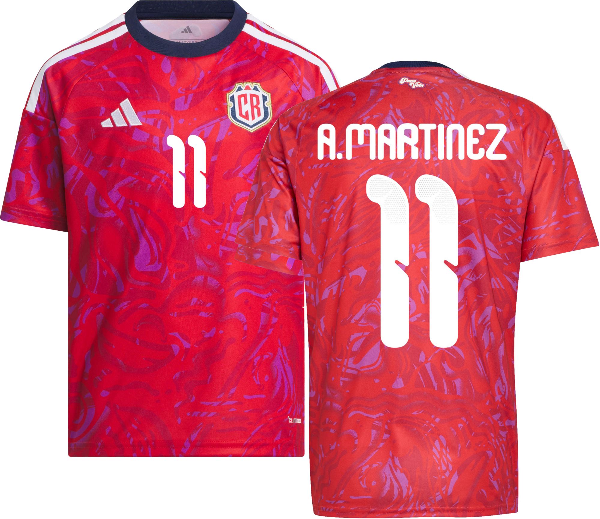 adidas Youth Costa Rica Alonso Martinez #11 2026 Home Replica Jersey