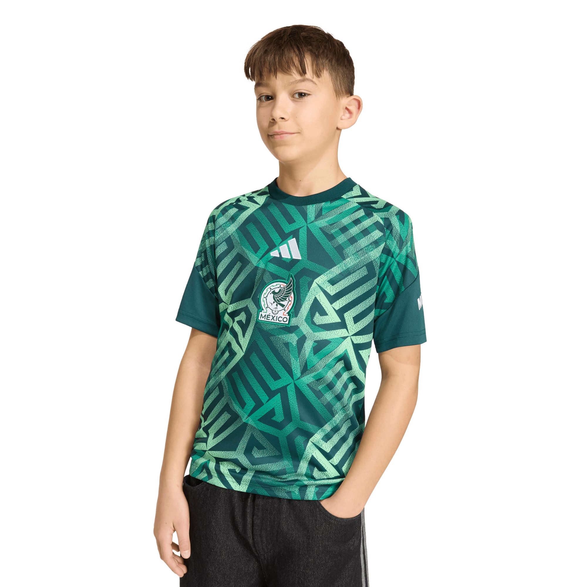 adidas Youth Mexico Green 2026 Home Prematch Jersey