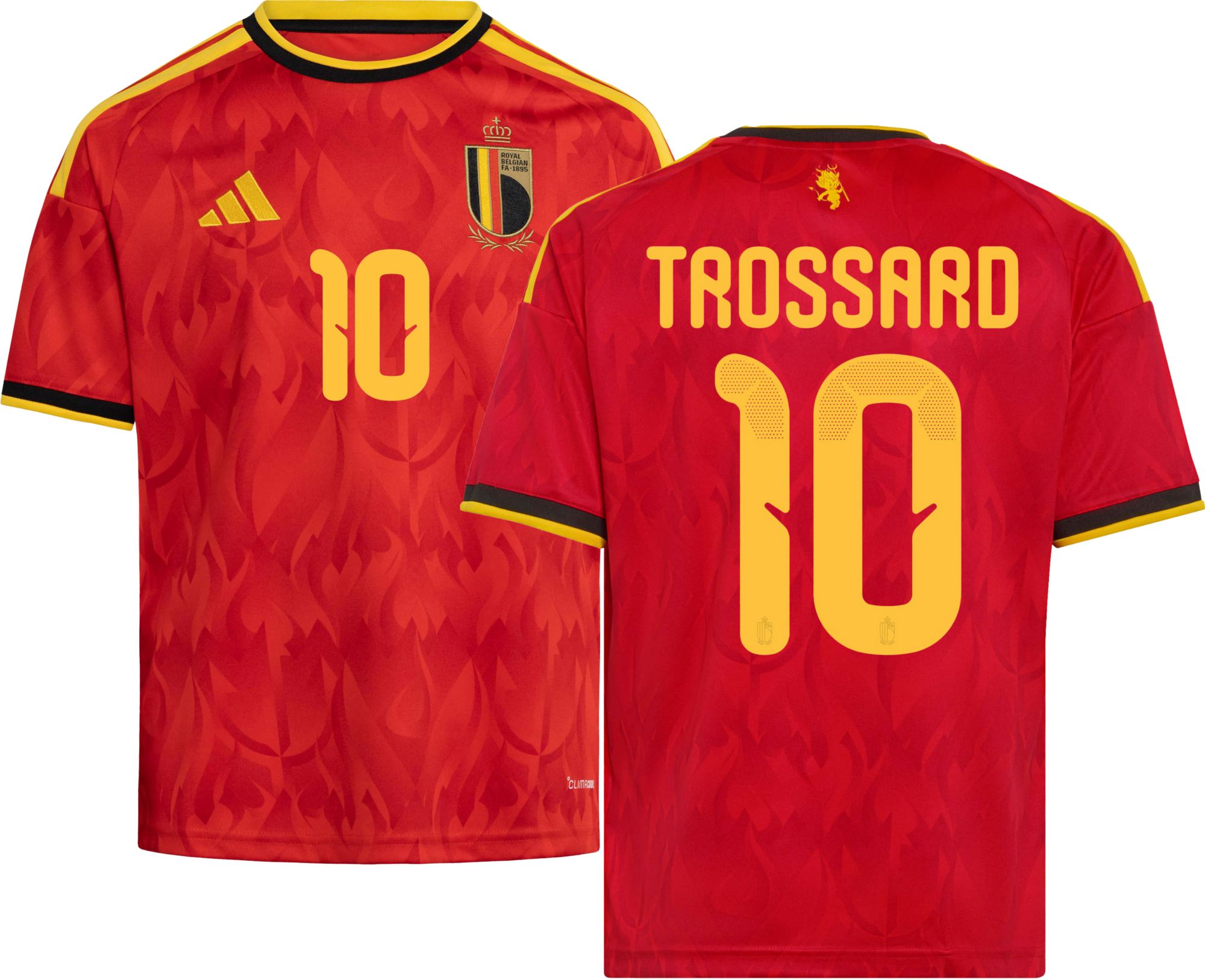 adidas Youth Belgium Leandro Trossard #10 2026 Home Replica Jersey