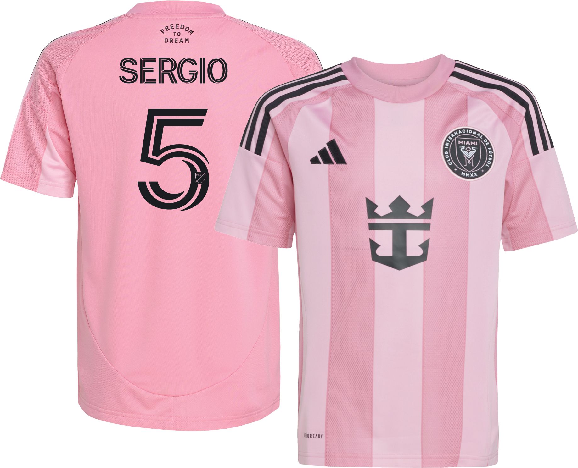 adidas Youth Inter Miami CF Sergio Busquets #5 2025 Primary Replica Jersey