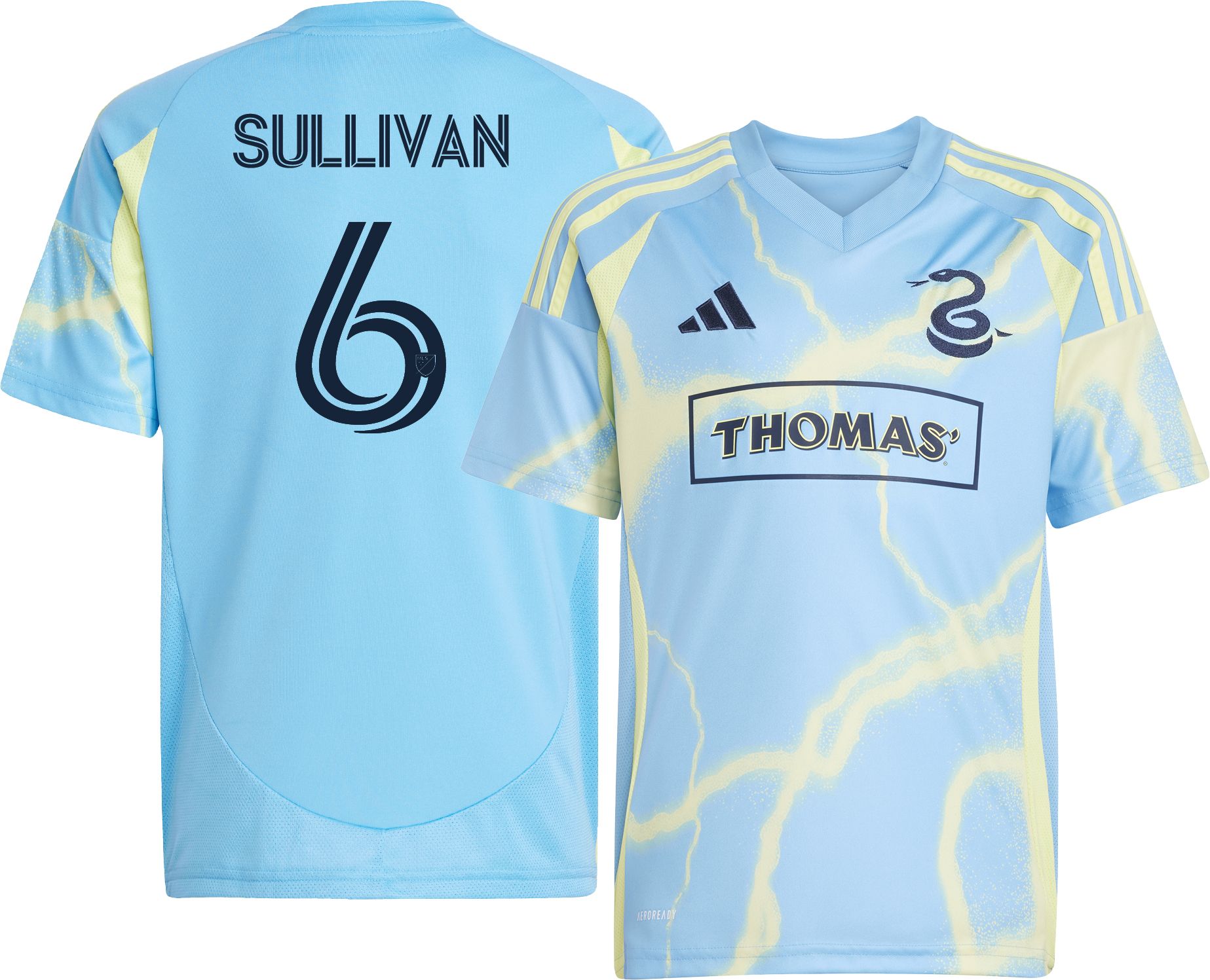 adidas Youth Philadelphia Union Cavan Sullivan #6 2025 Secondary Replica Jersey