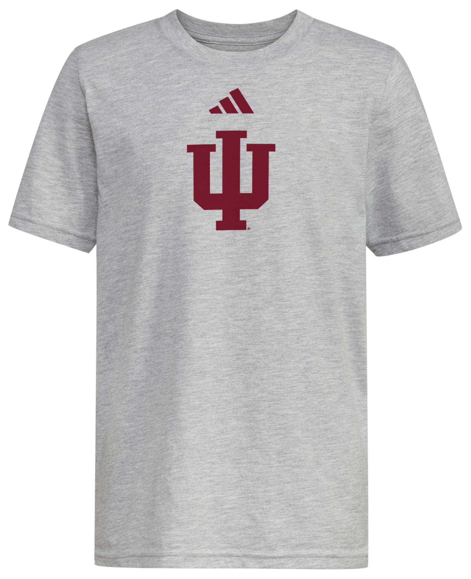 adidas Youth Indiana Hoosiers Grey Heather Fresh Logo T-Shirt