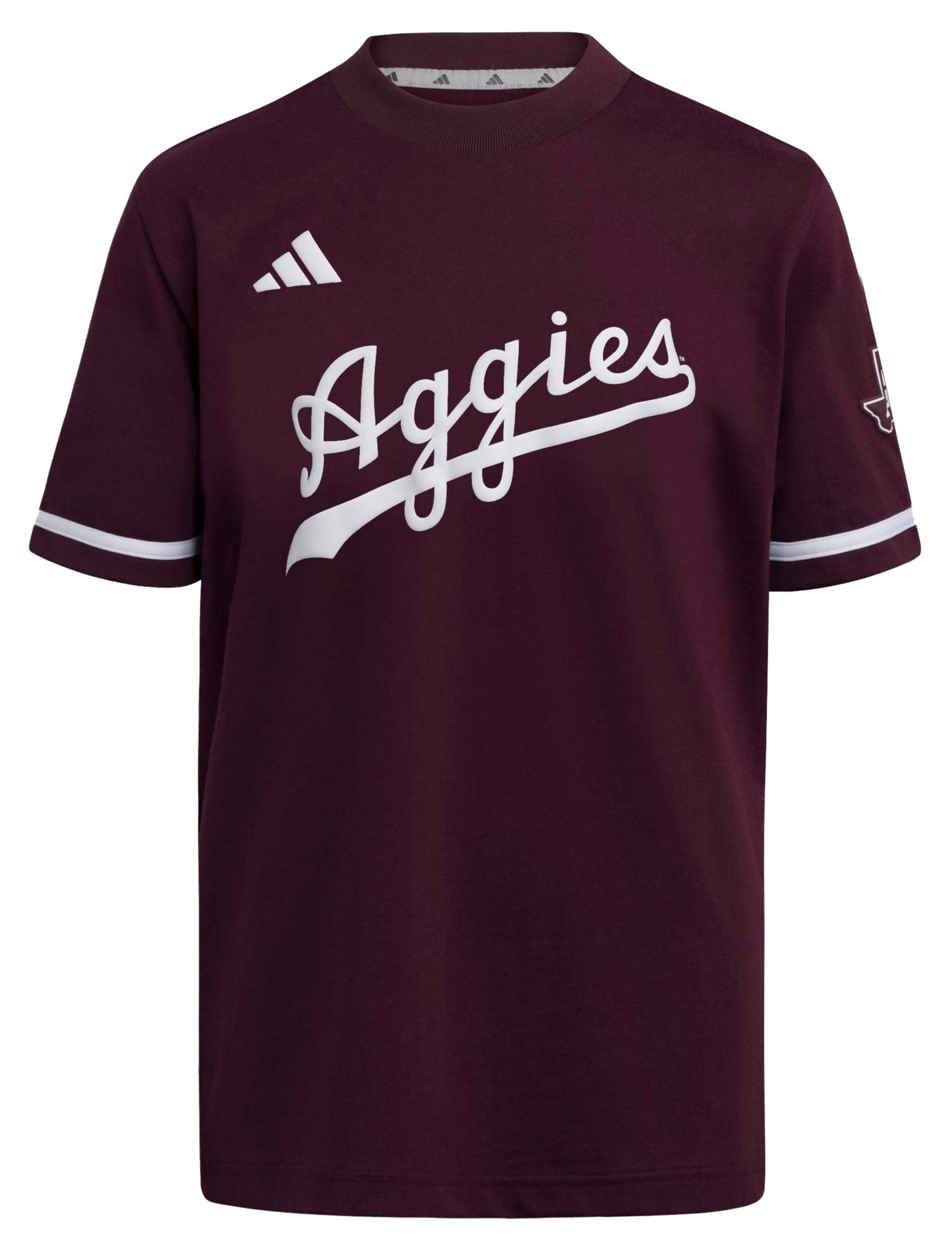 adidas Youth Texas A&M Aggies Maroon Baseball Jersey