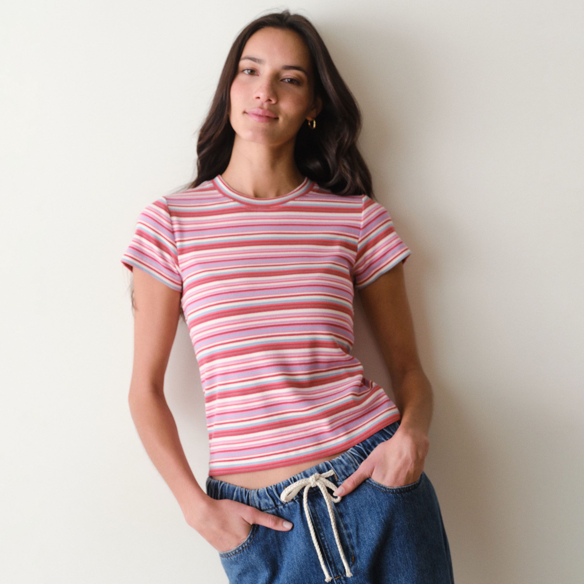 Marine Layer Women's Lexi Rib Sun-In Crew Tee