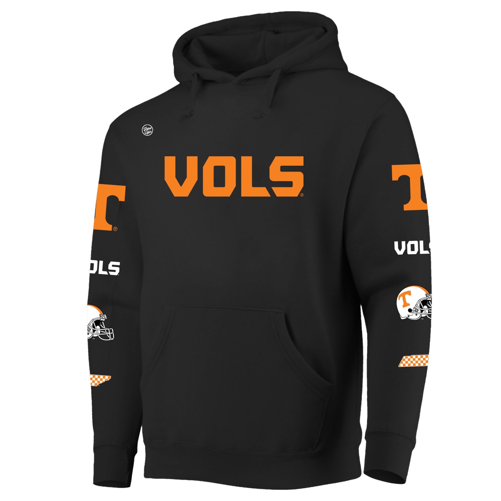 Dyme Lyfe Men's Tennessee Volunteers Black Multi Sleeve Hit Pullover Hoodie