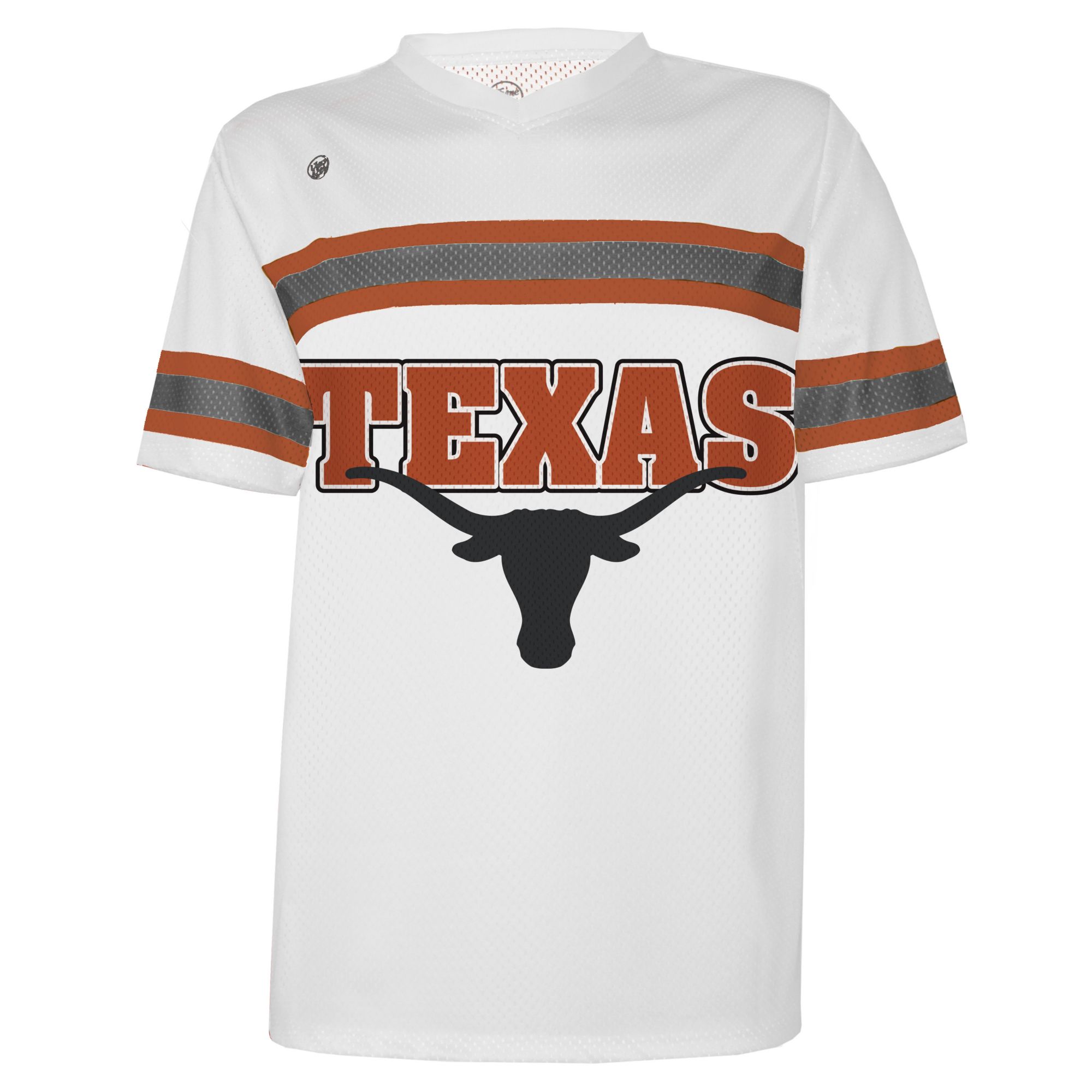 Dyme Lyfe Men's Texas Longhorns White V-Neck Open Hole Mesh Jersey