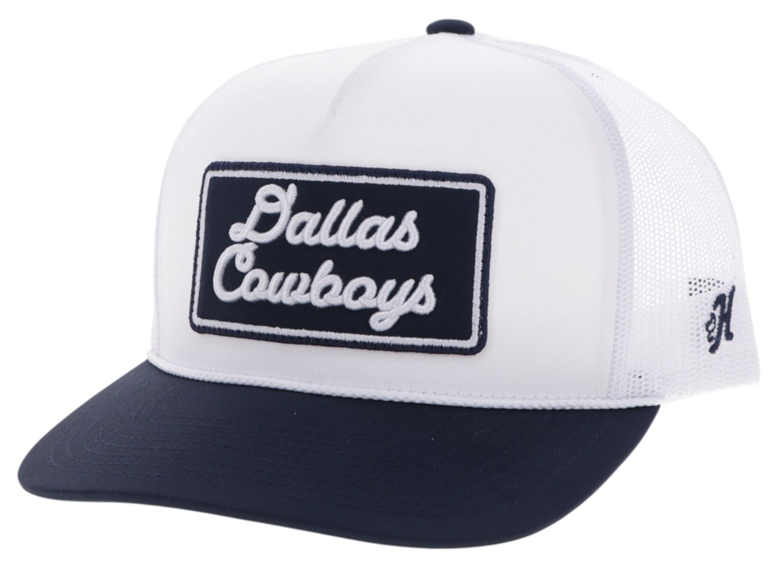 Hooey Adult Dallas Cowboys White Hooey Patch Trucker Hat - White