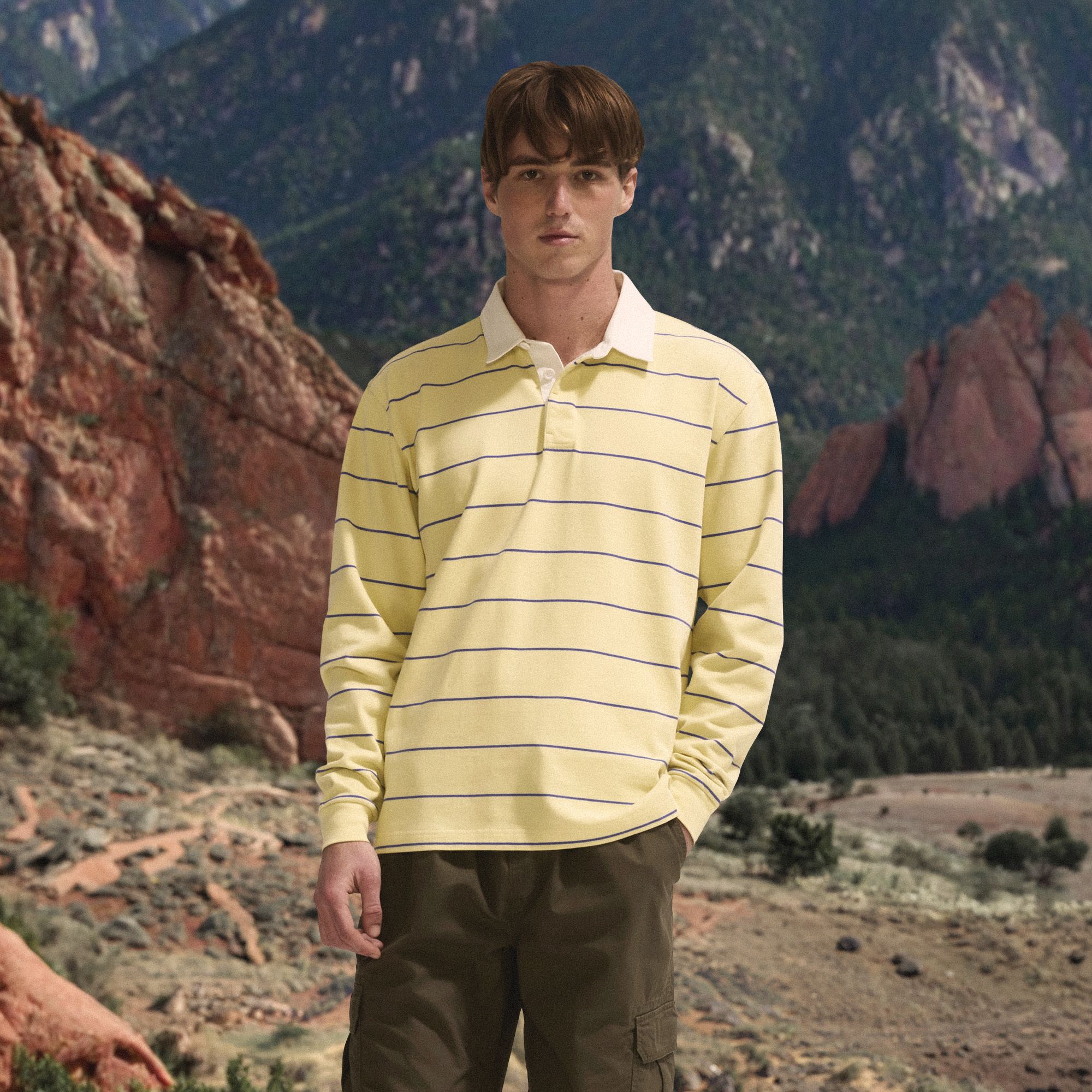 Alpine Design Men's Long Sleeve Rugby Tee