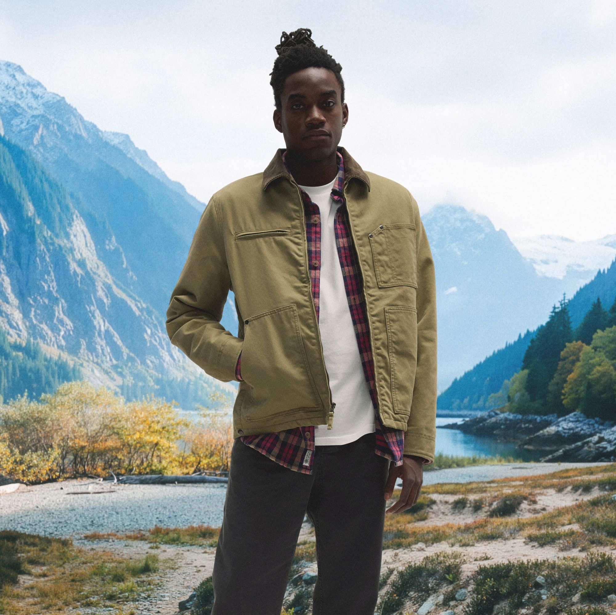Alpine Design Men's Zip Canvas Jacket