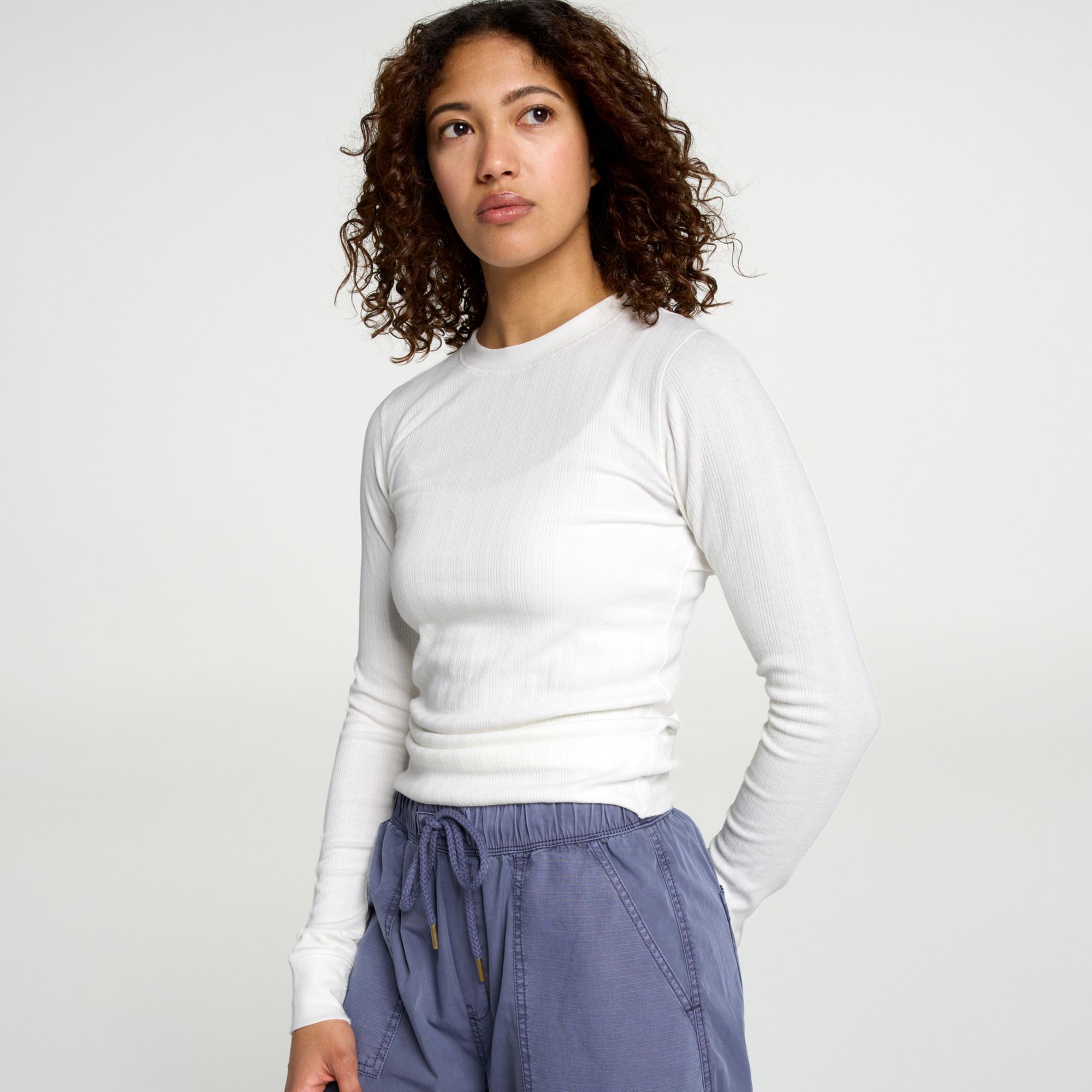 Alpine Design Women's Long Sleeve Pointelle Tee