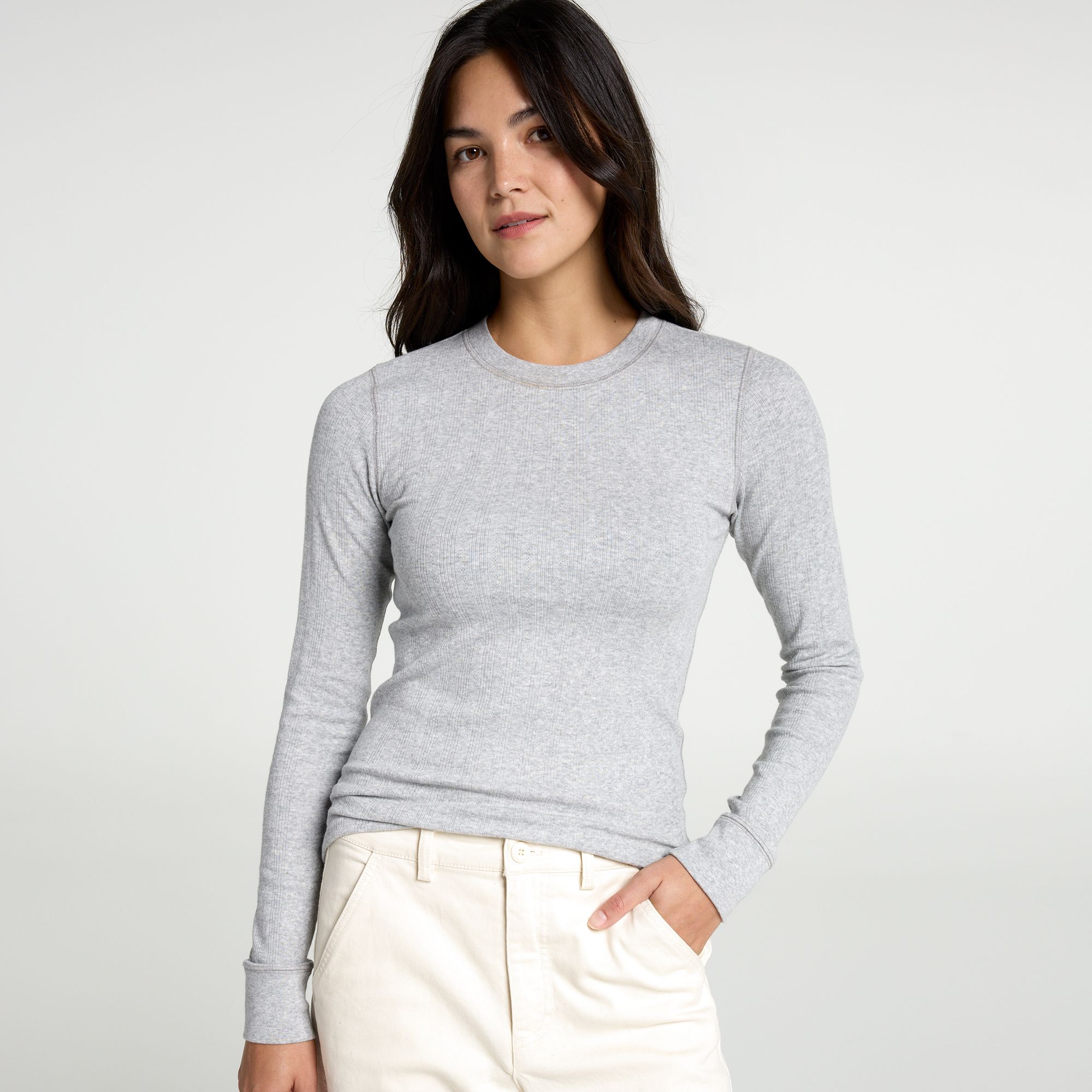 Alpine Design Women's Long Sleeve Pointelle Tee