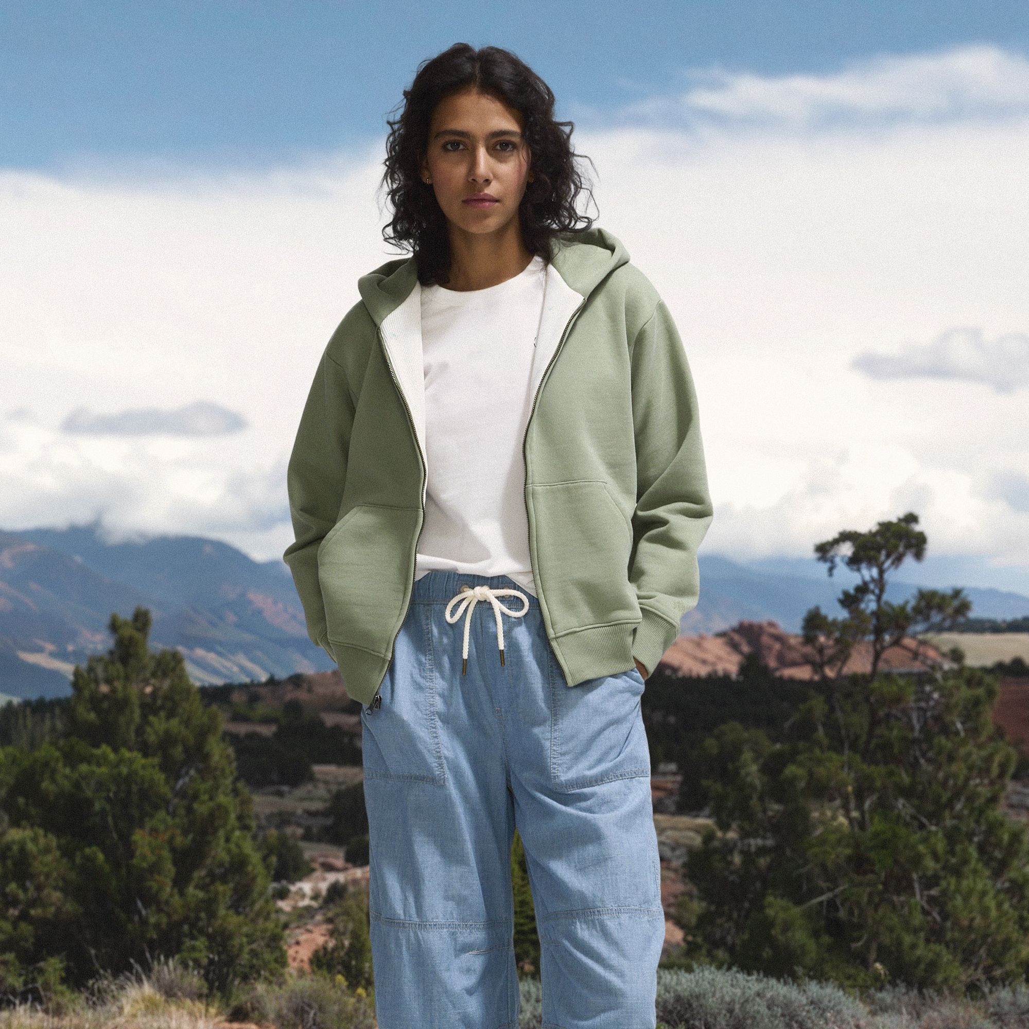 Alpine Design Women's Waffle Lined Full Zip Hoodie