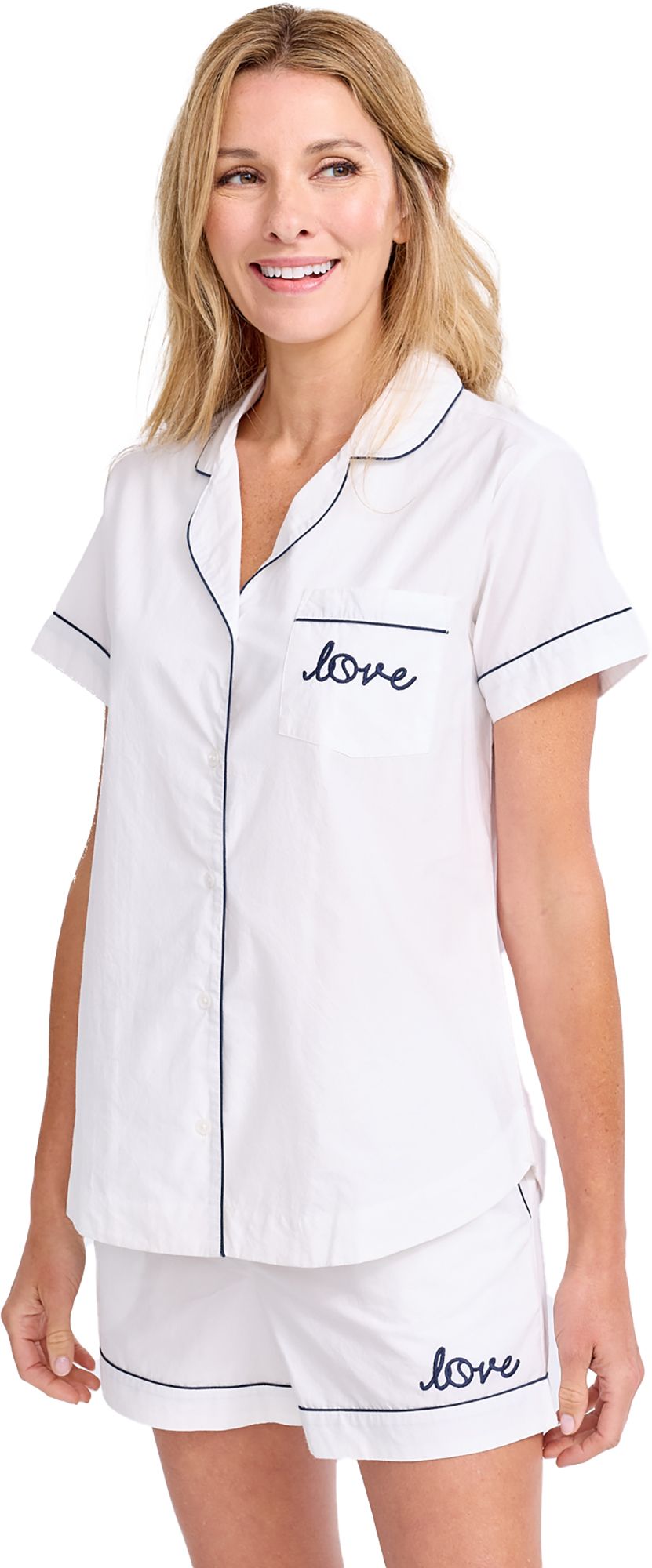 Ame and Lulu Women's Short Tennis Pajama Set