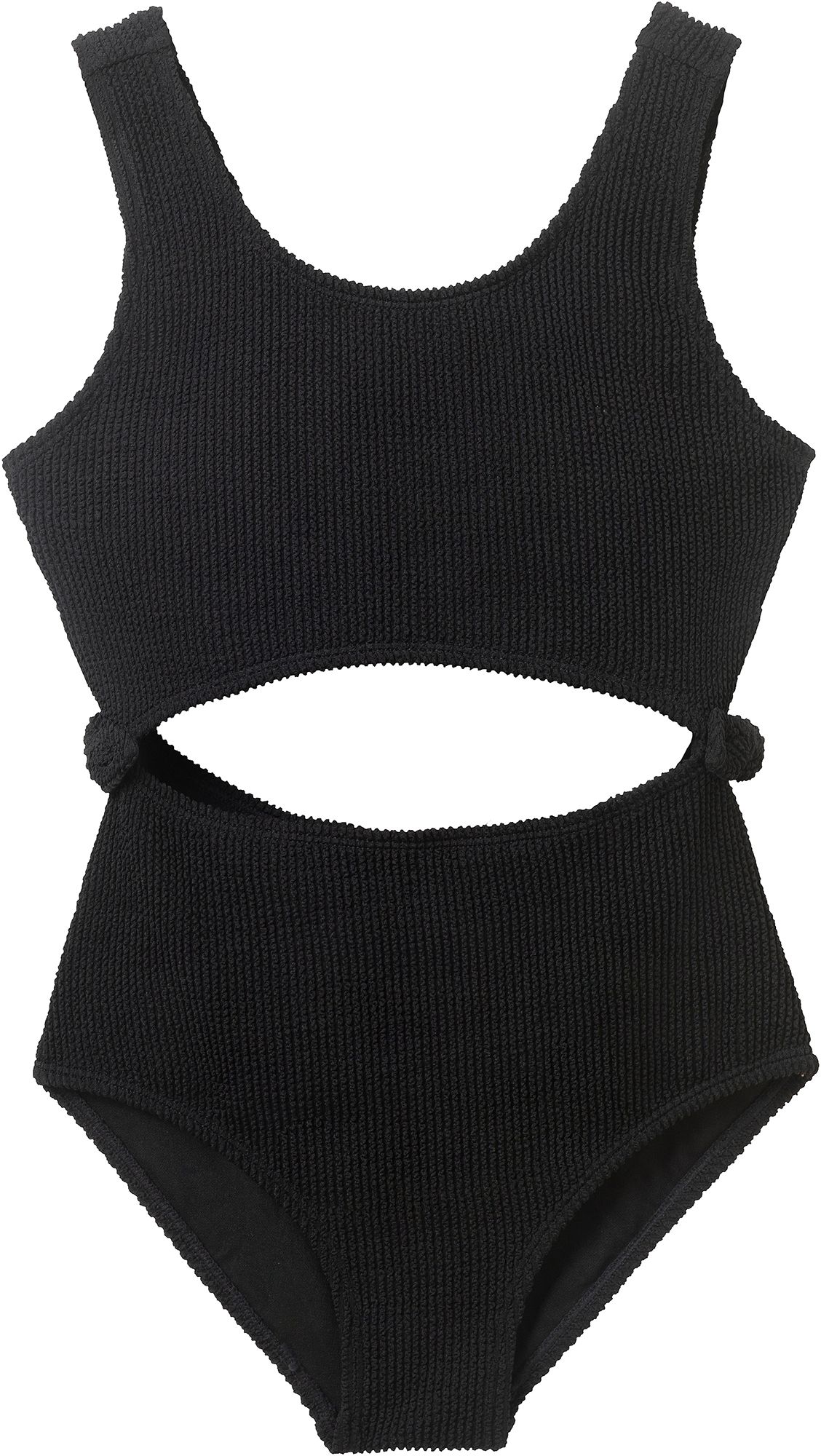Andy &amp; Evan Girls' Crinkle Texture Cutout One Piece Swimsuit