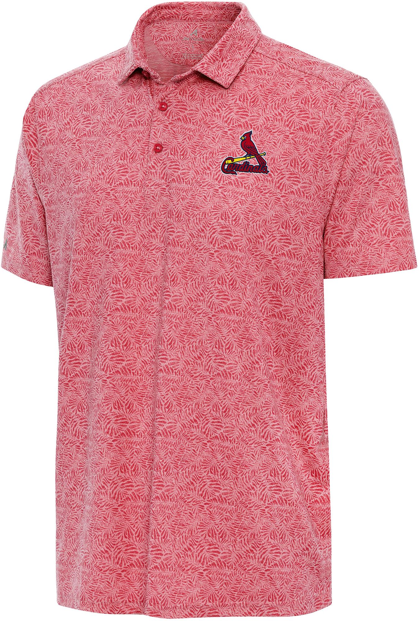 Antigua Men's St. Louis Cardinals Red Tentril Polo