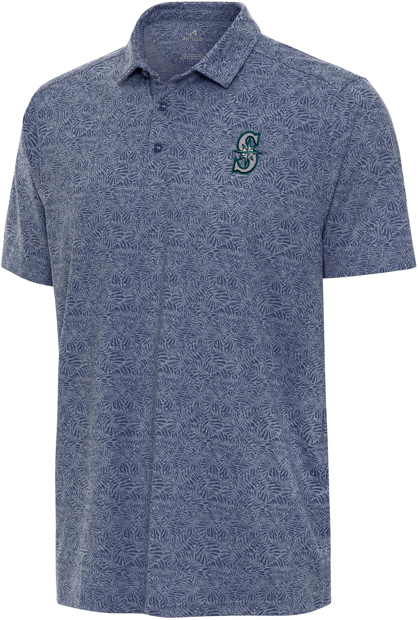 Antigua Men's Seattle Mariners Navy Tentril Polo