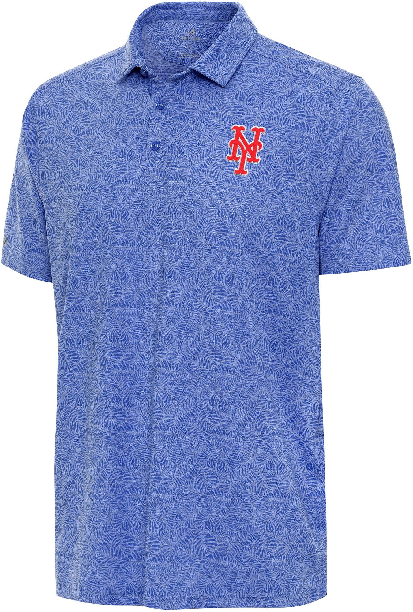 Antigua Men's New York Mets Royal Tentril Polo